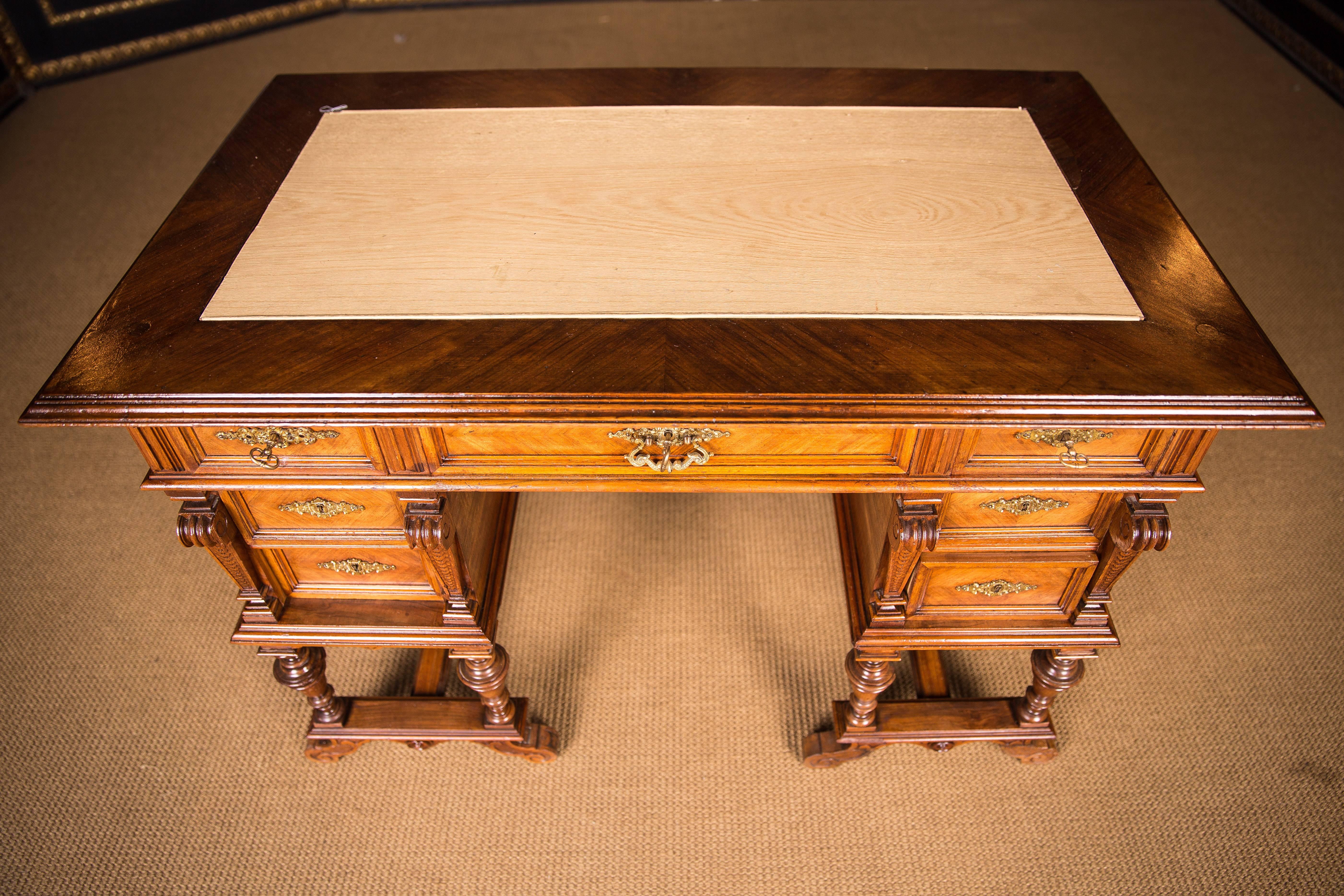 Antique German Gründerzeit Desk, circa 1880 1