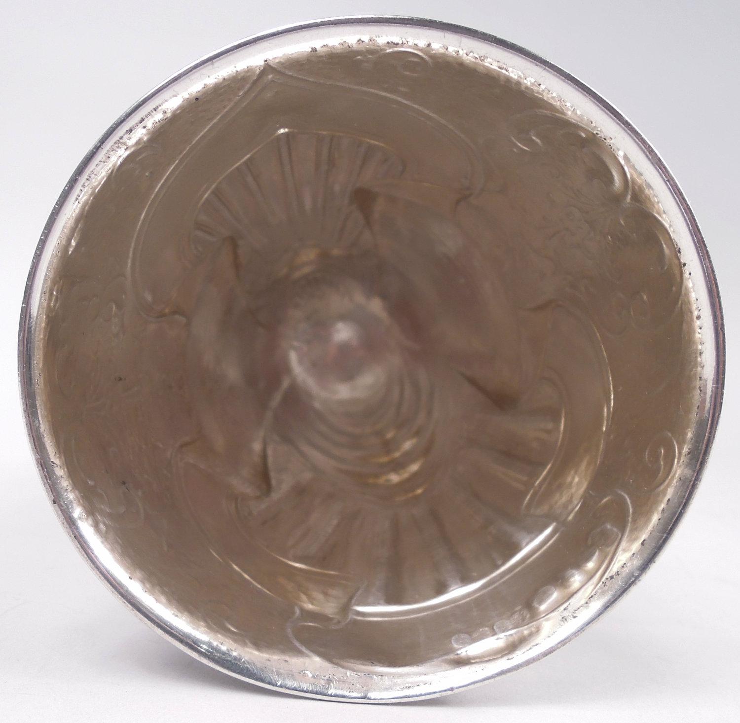 Antike deutsche Hanau Barock Silber Hochzeit Cup mit stattlichen Dame im Angebot 4