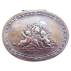 Antike deutsche Hanau Kunz J& Co solid Silber Box Pill Waschtischschachtel / 85 gr