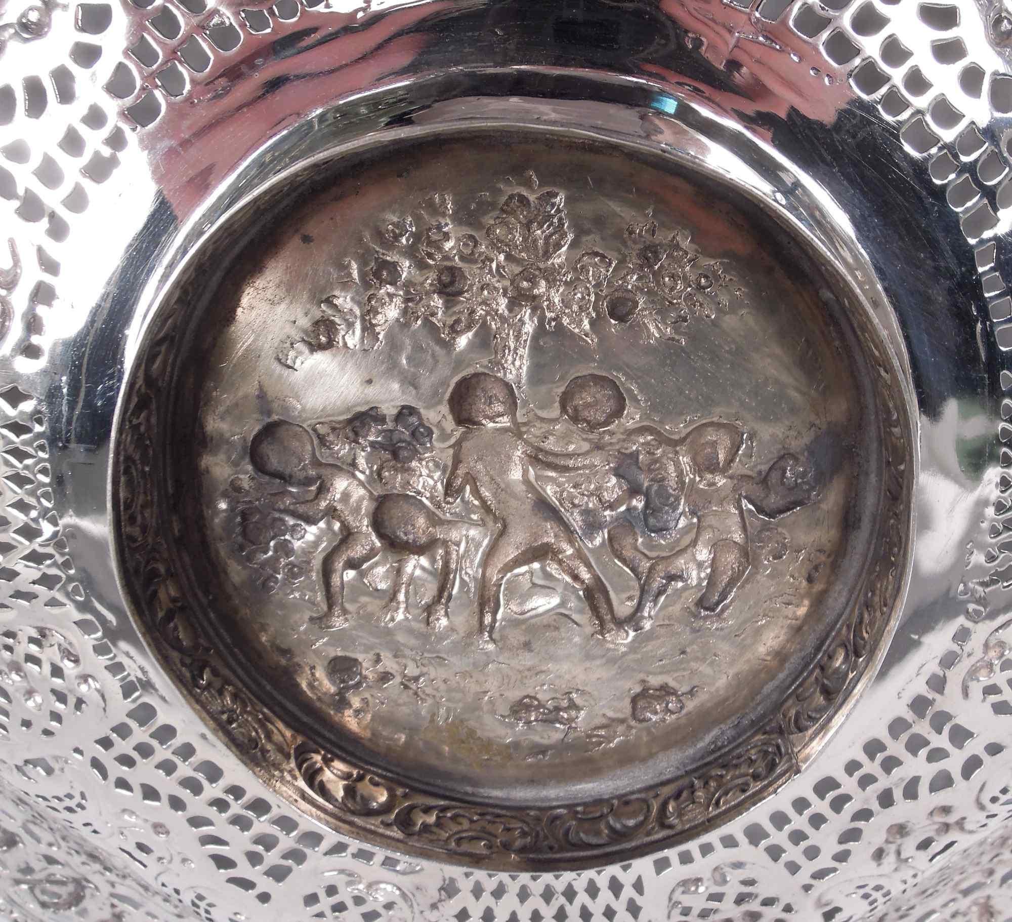 Antique German Hanau Rococo Revival Silver Bowl For Sale 1