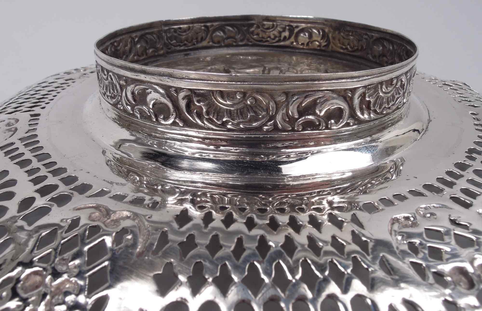 Antique German Hanau Rococo Revival Silver Bowl For Sale 4