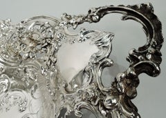 Antique German Hanau Rococo Silver Bowl with Cherub Frolics