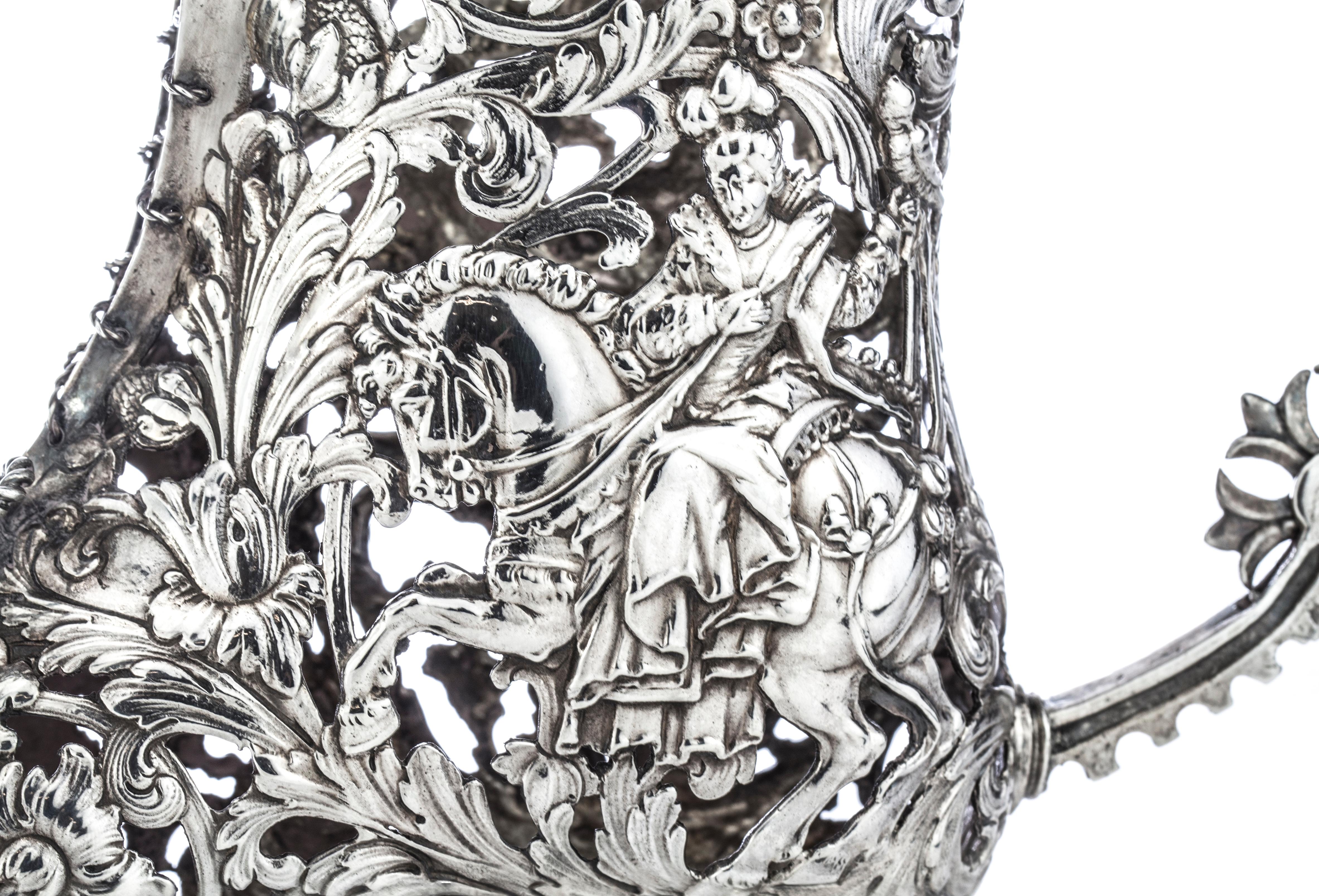 Antique German Hanau Silver Vase in a Shape of a Shoe 4