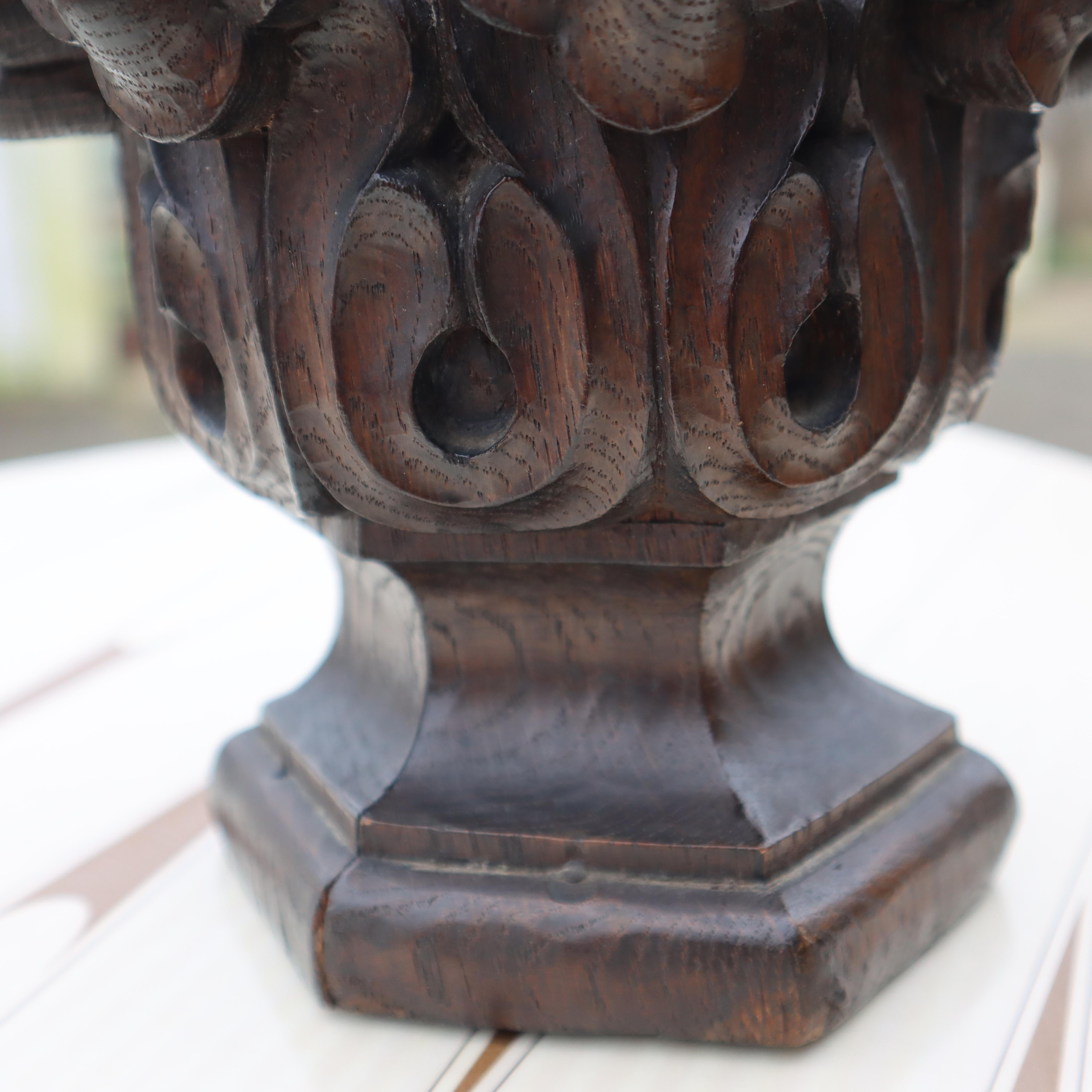 Hand-Carved Antique German hand carved wooden church decoration  For Sale