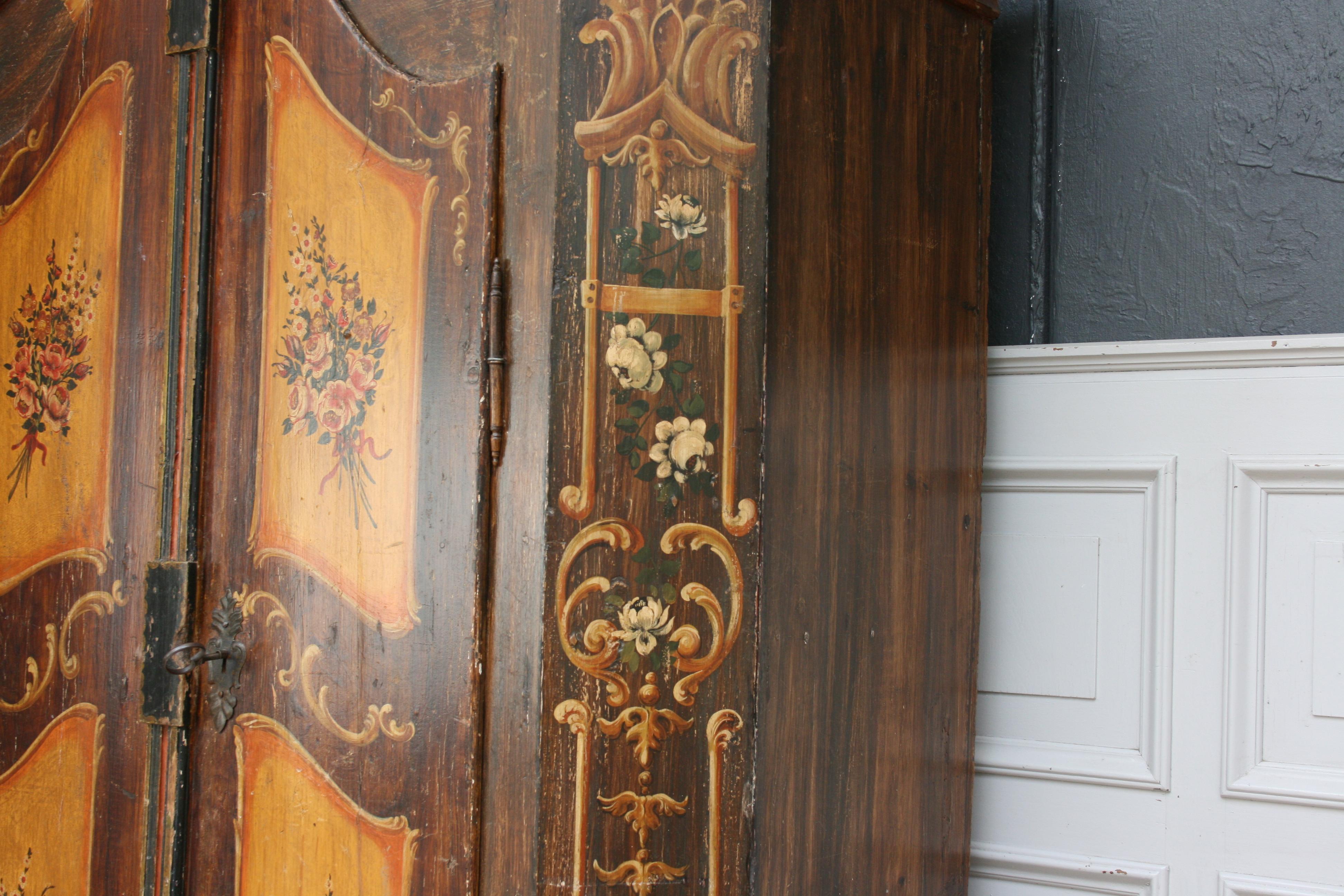 Antique German Hand Painted Armoire from 1844 1