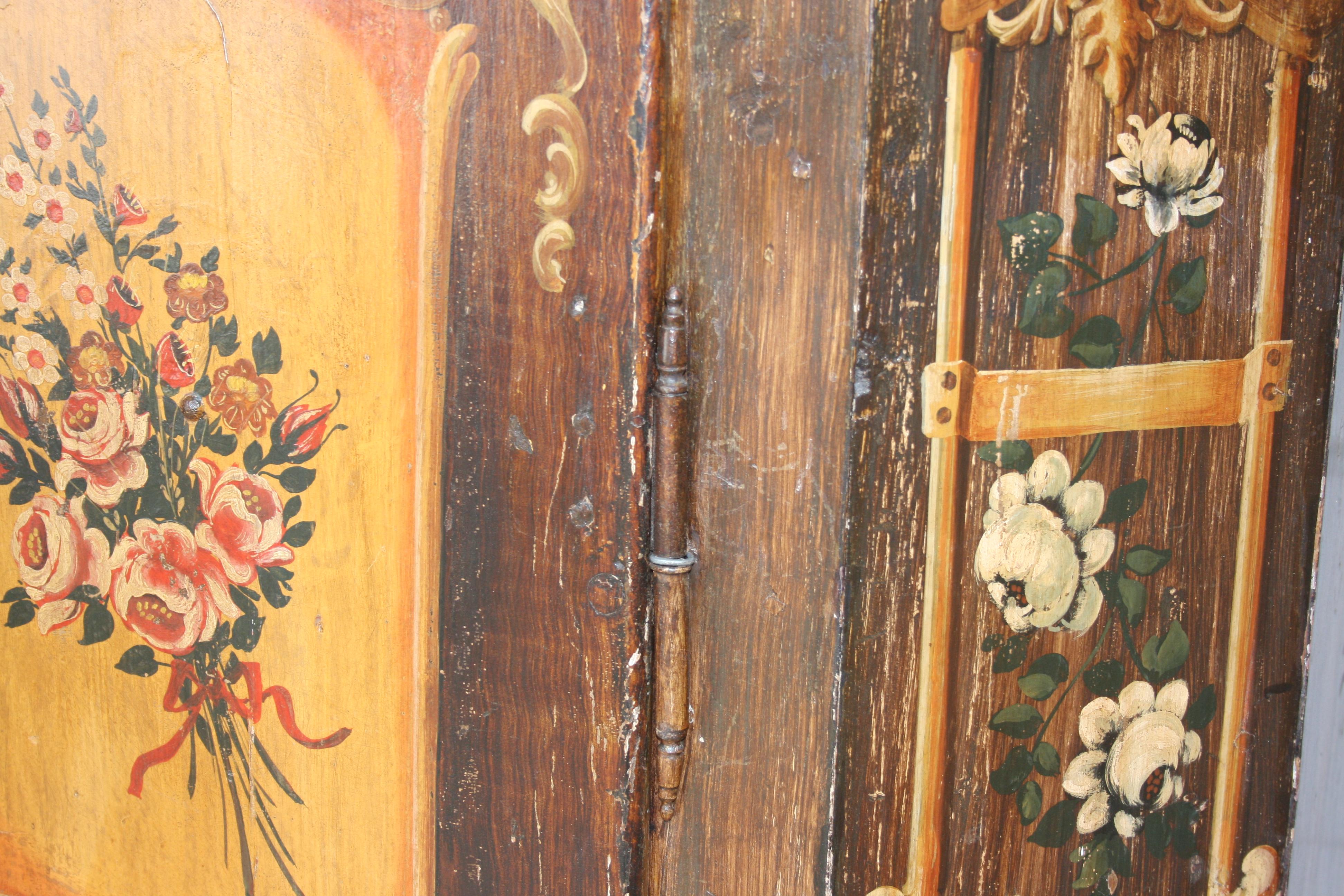 Antique German Hand Painted Armoire from 1844 6