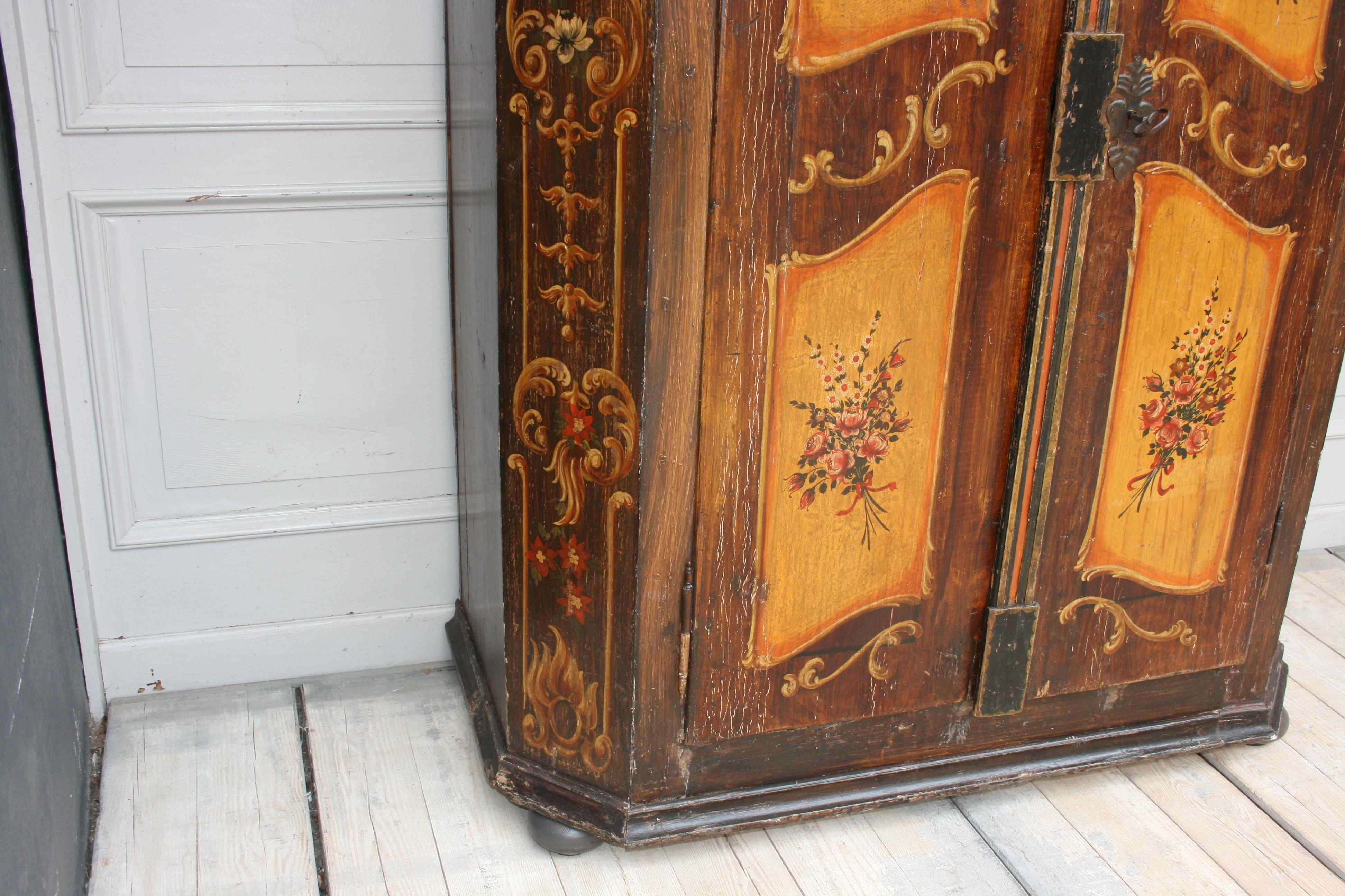 Antique German Hand Painted Armoire from 1844 8