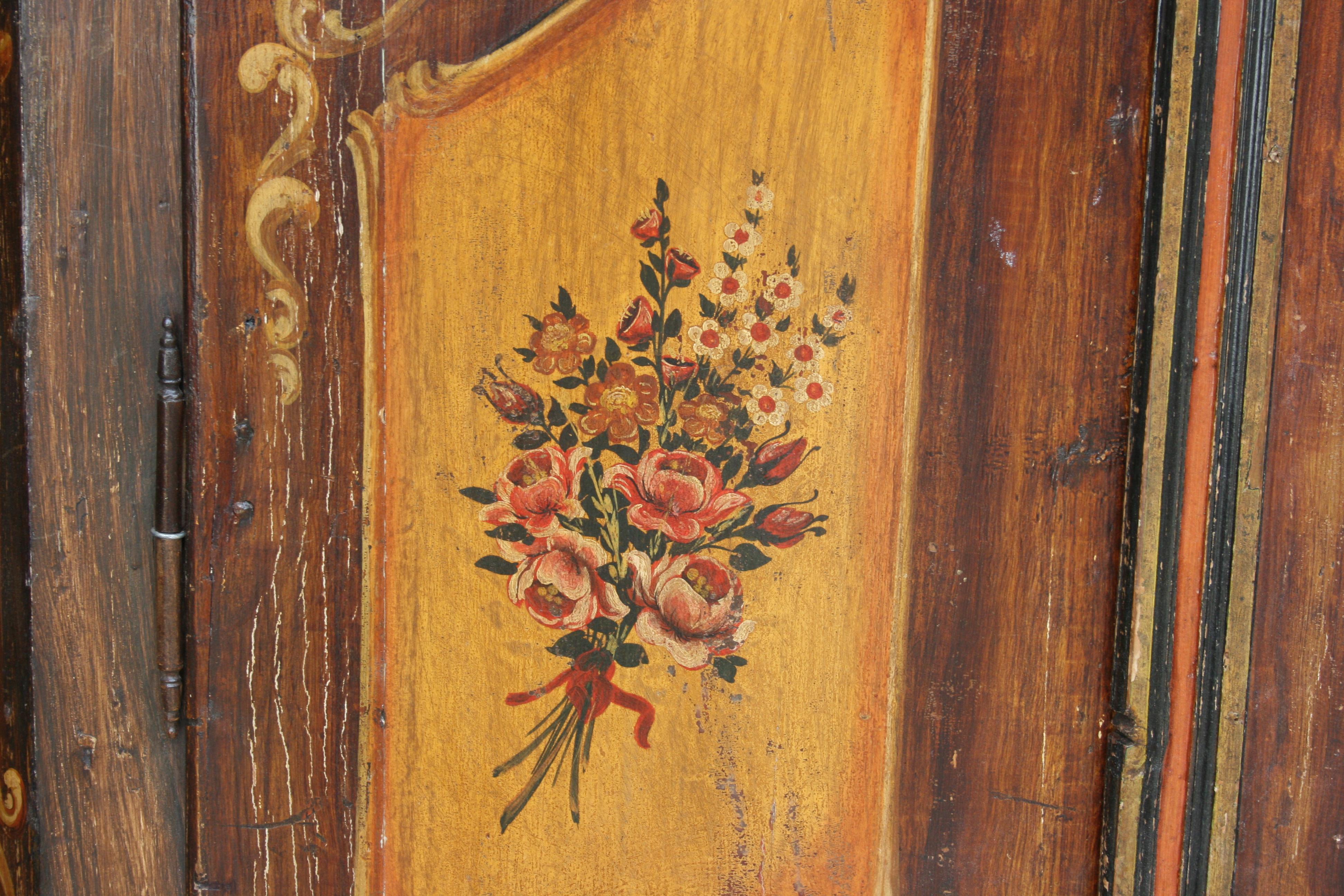 Antique German Hand Painted Armoire from 1844 9
