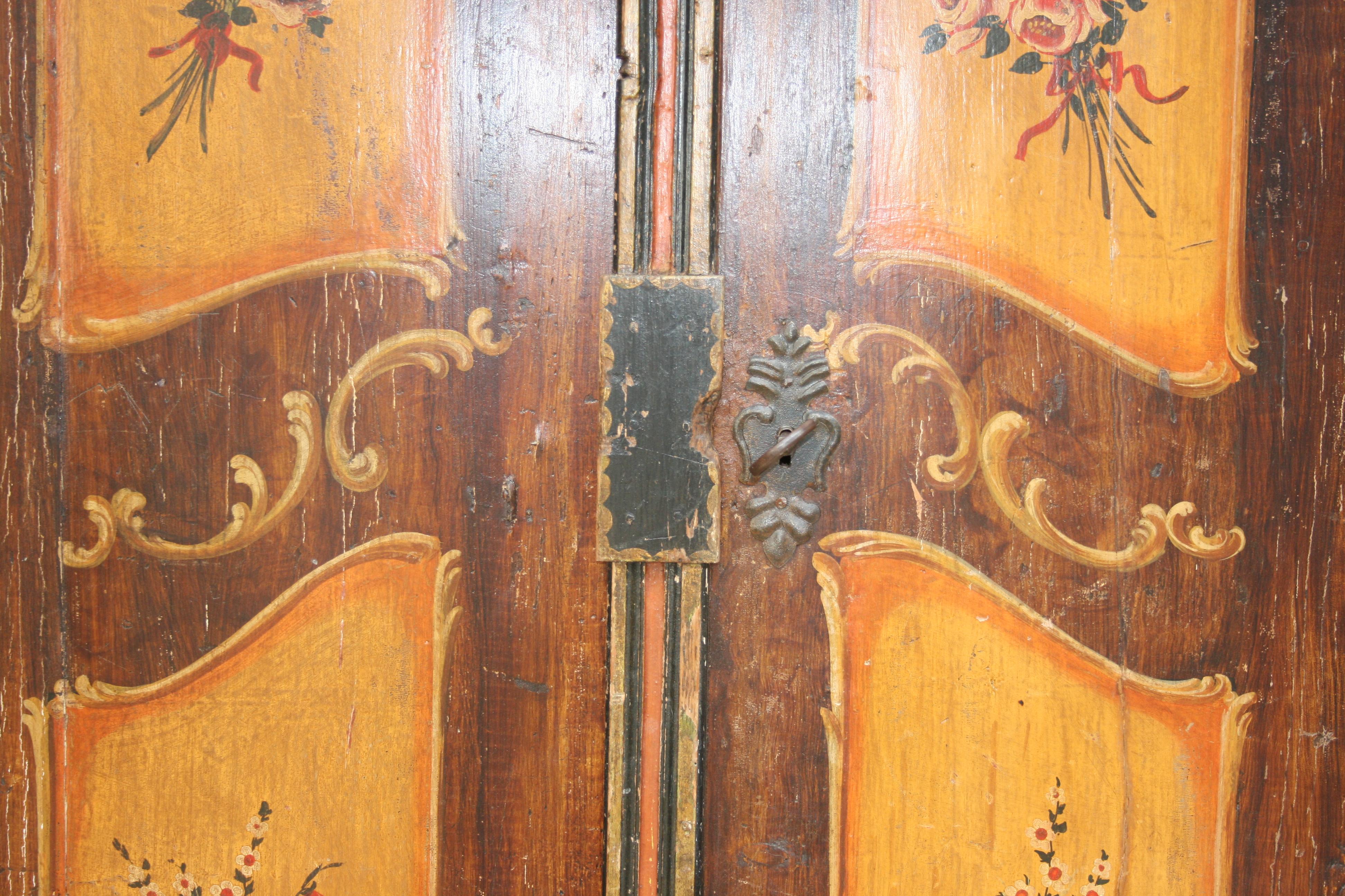 Antique German Hand Painted Armoire from 1844 10