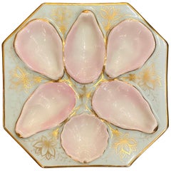 Antique German Hand Painted Blue
Pink Porcelain Shaped Oyster Plate circa 1890 Antique German Hand Painted Blue
Pink Porcelain Shaped Oyster Plate circa 1890