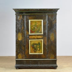 Antique German Hand Painted Cabinet, 1820s
