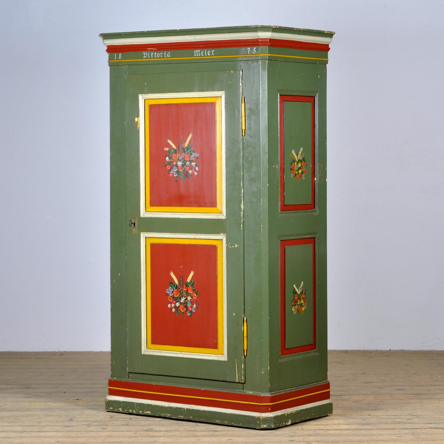 Antique German Hand Painted Cabinet, 1875 In Good Condition In Amsterdam, Noord Holland