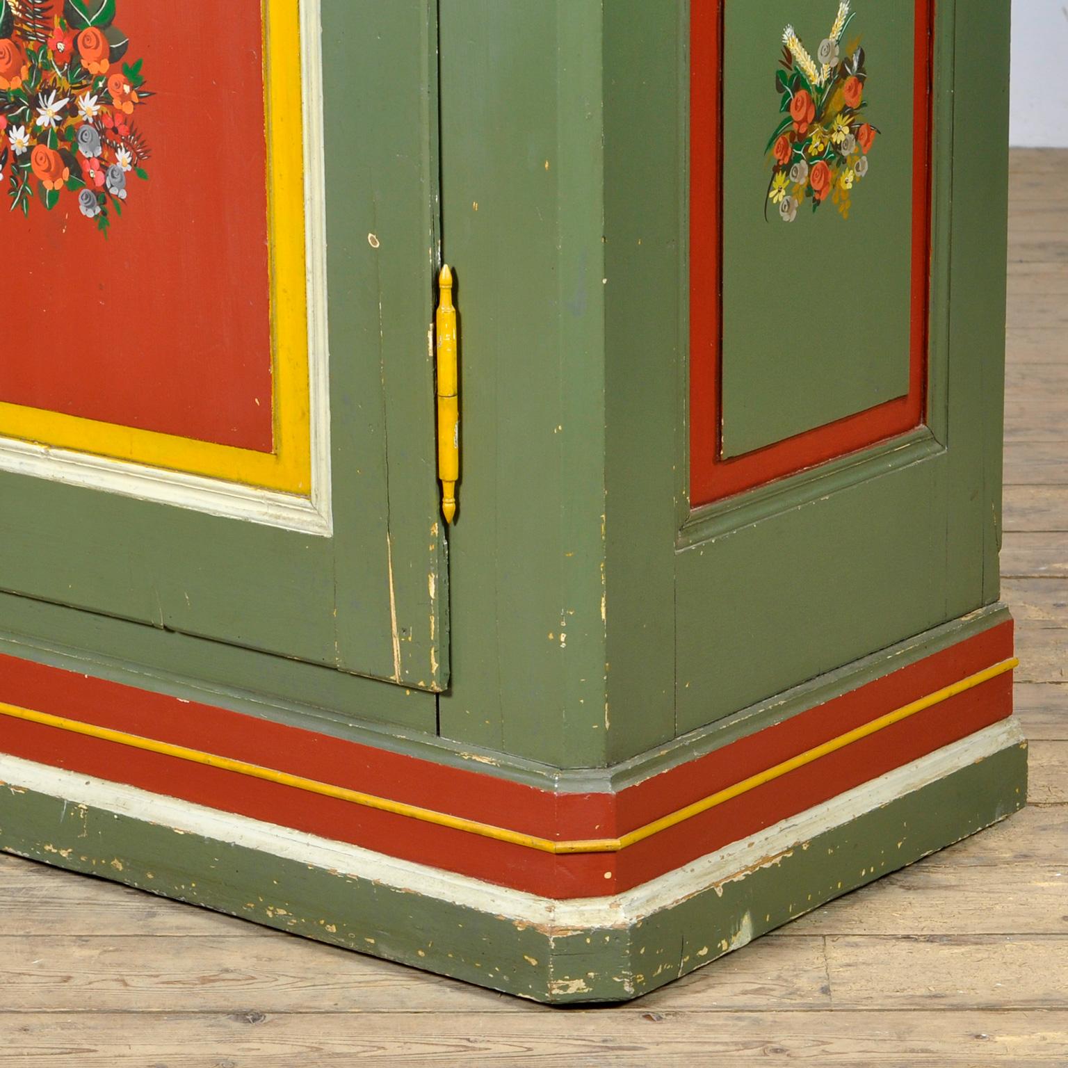Antique German Hand Painted Cabinet, 1875 3