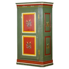 Antique German Hand Painted Cabinet, 1875