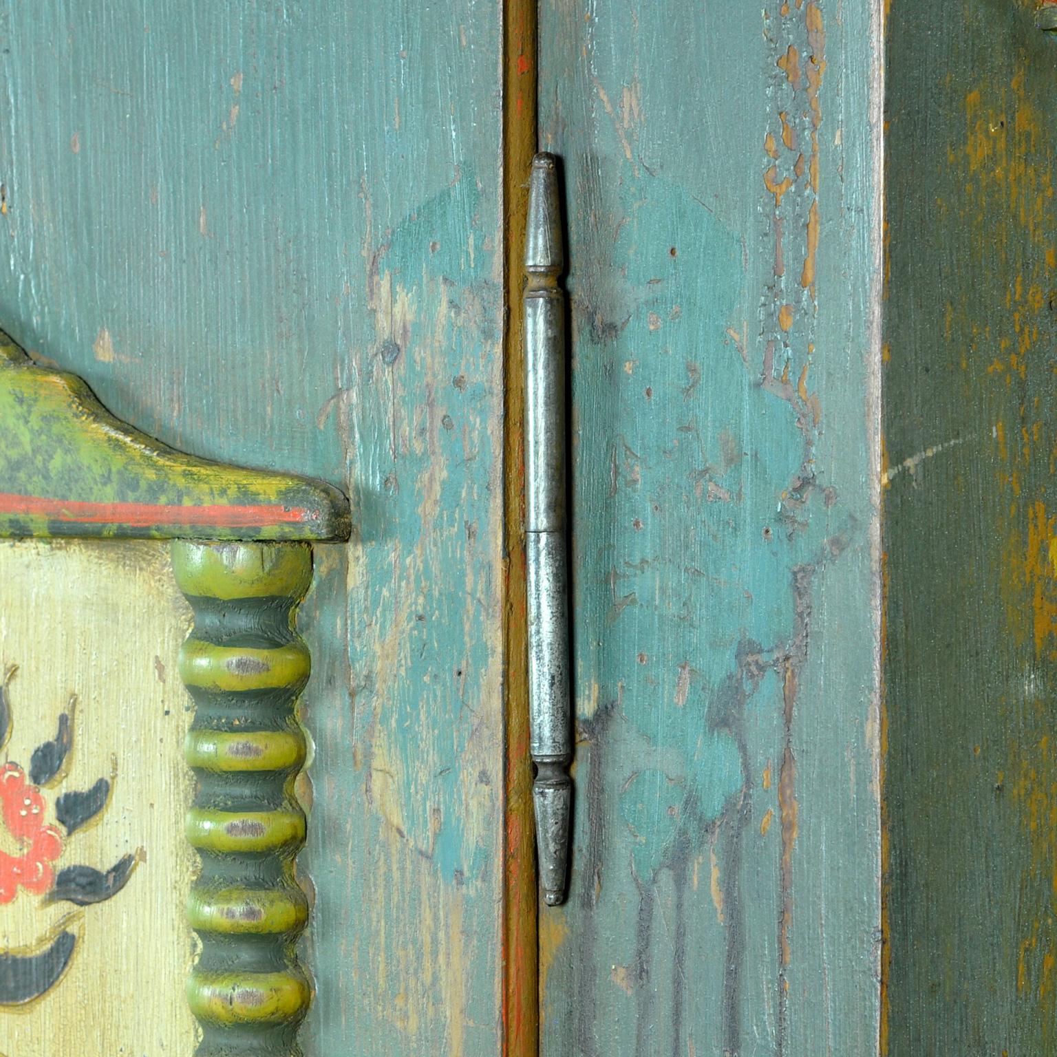 Antique German Hand Painted Cabinet, Anno 1803 5