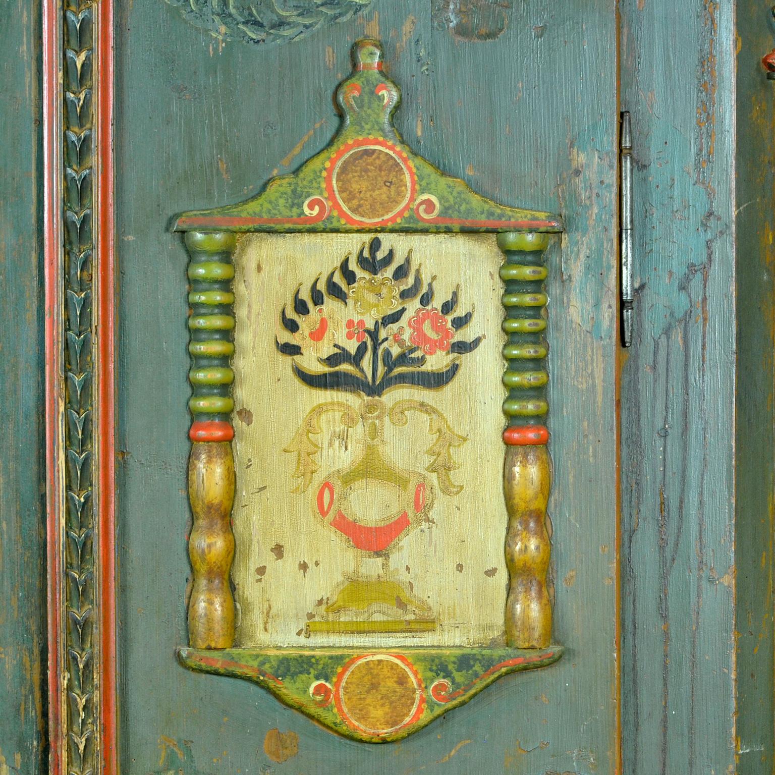 Antique German Hand Painted Cabinet, Anno 1803 6