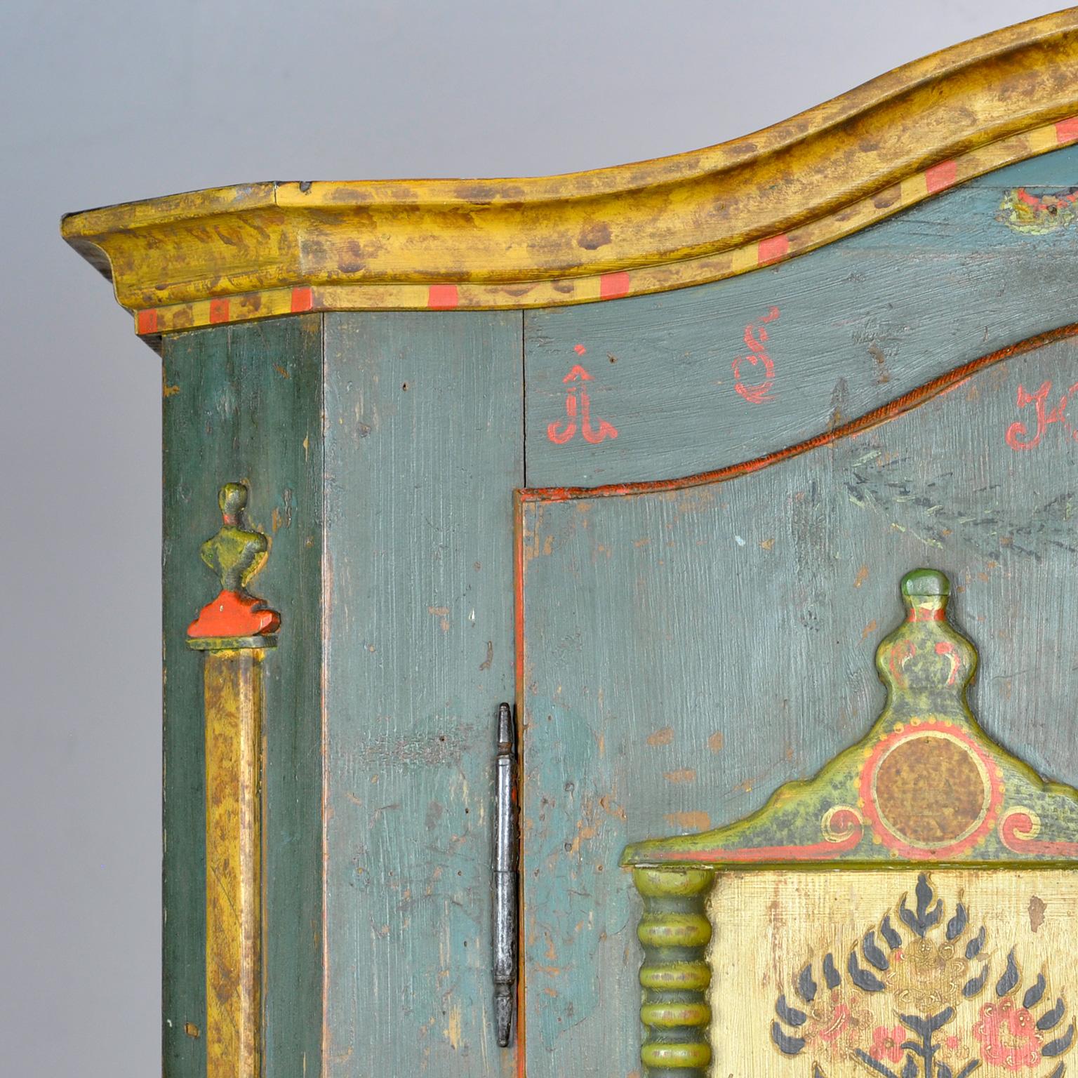 Antique German Hand Painted Cabinet, Anno 1803 8
