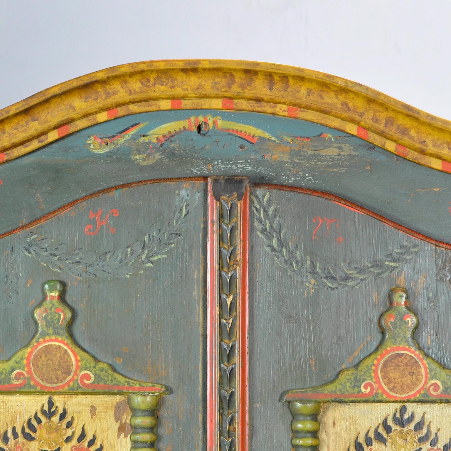 Antique German Hand Painted Cabinet, Anno 1803 9