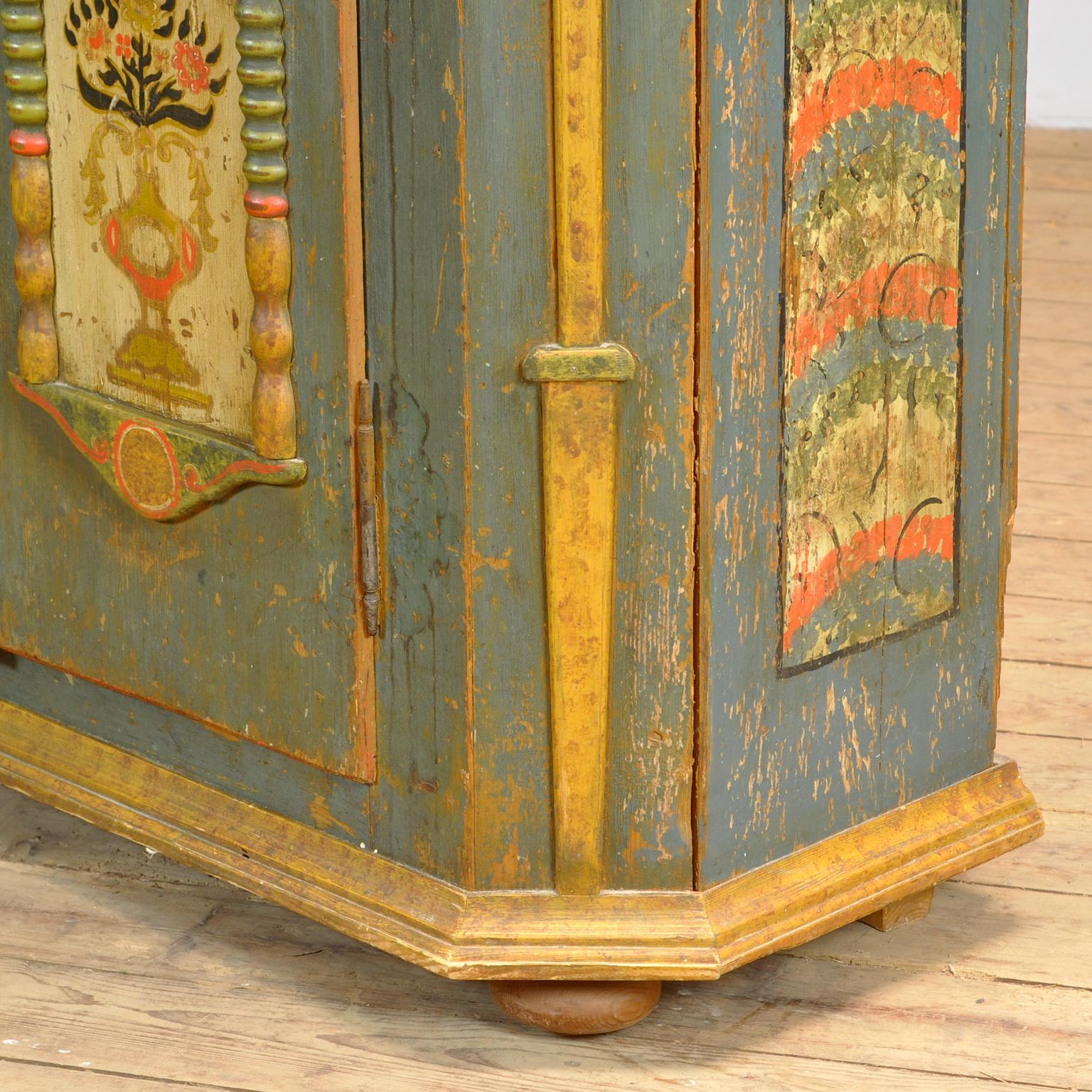 Antique German Hand Painted Cabinet, Anno 1803 11
