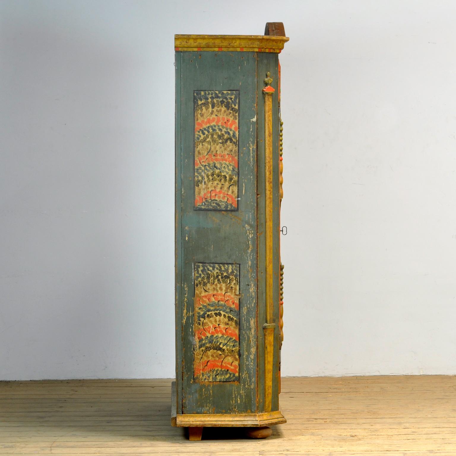 Antique German Hand Painted Cabinet, Anno 1803 13
