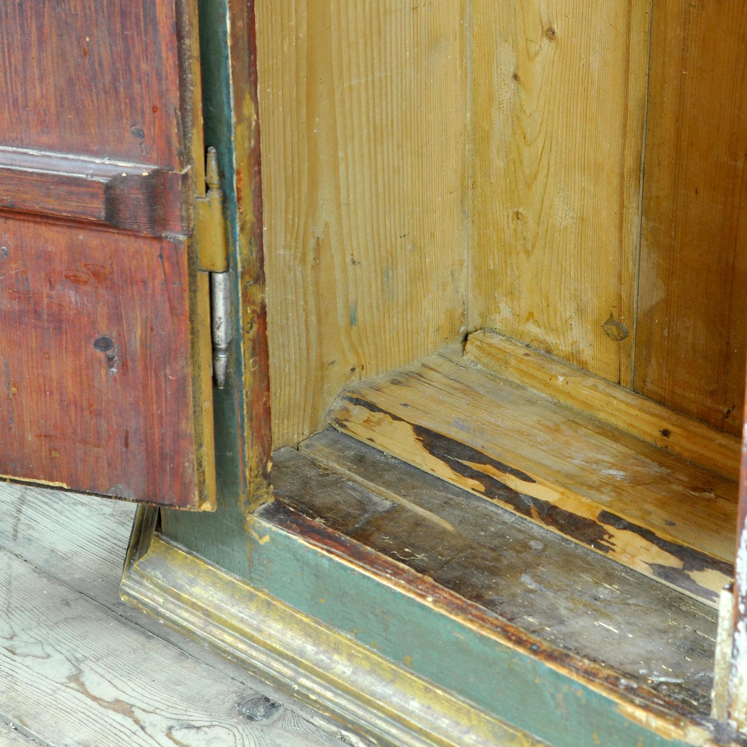 Pine Antique German Hand Painted Cabinet, Anno 1803