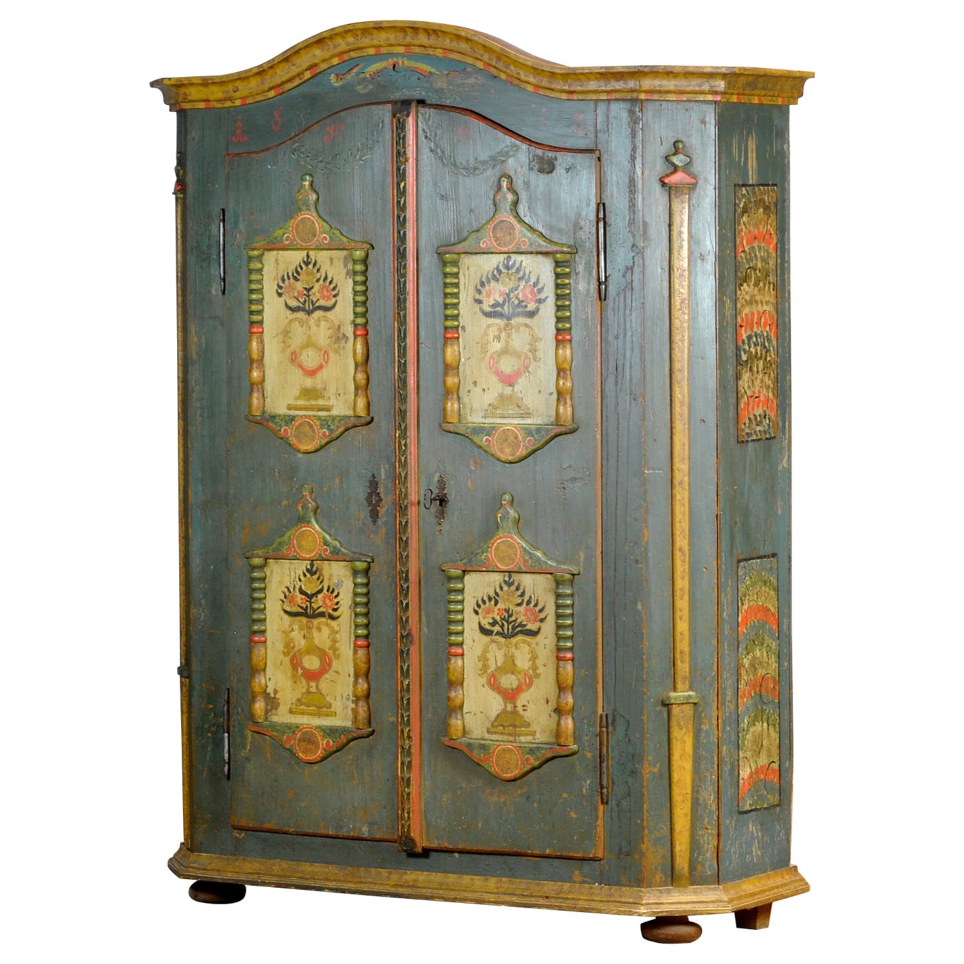 Antique German Hand Painted Cabinet, Anno 1803