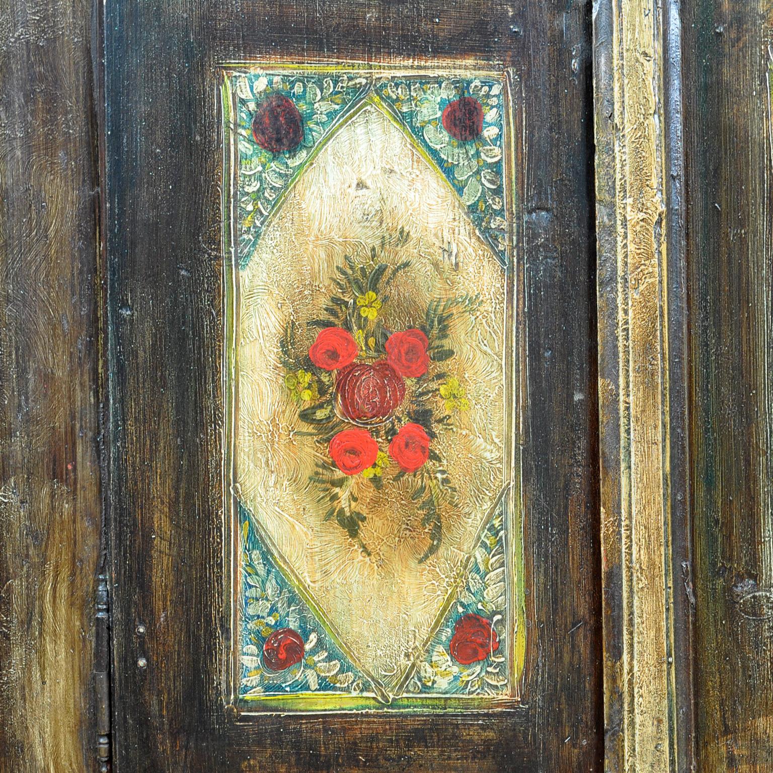 Antique German Hand Painted Cabinet, Anno 1812 For Sale 6