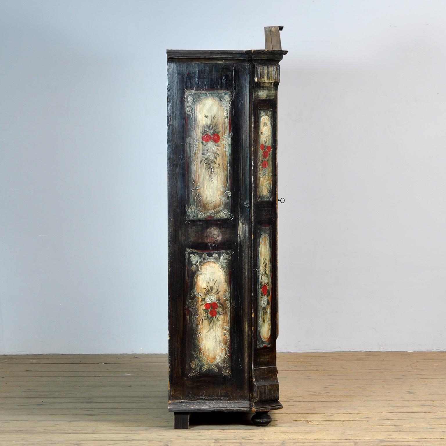 Antique German Hand Painted Cabinet, Anno 1812 For Sale 10
