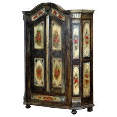 Antiker deutscher handbemalter Schrank, Anno 1812