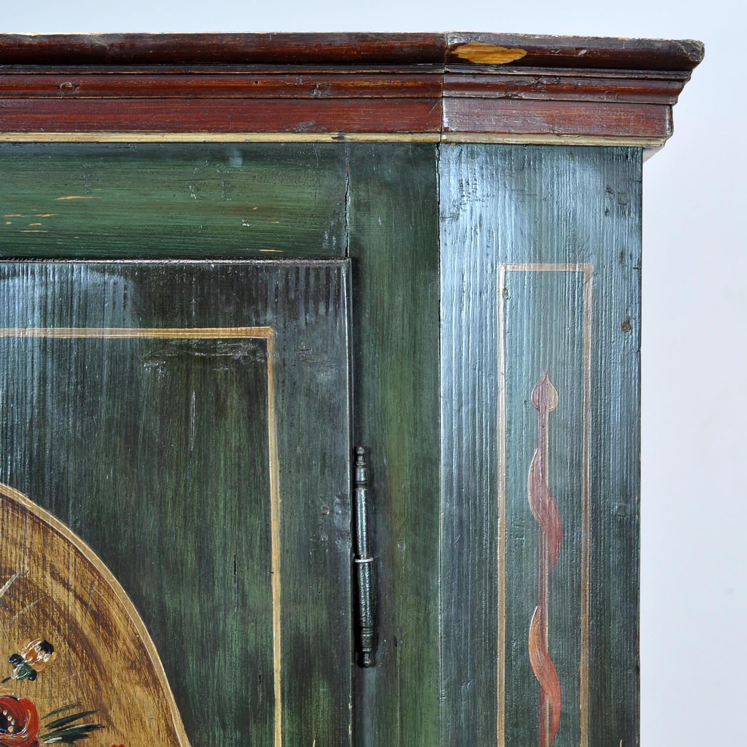Antique German Hand Painted Cabinet, Circa 1850 5