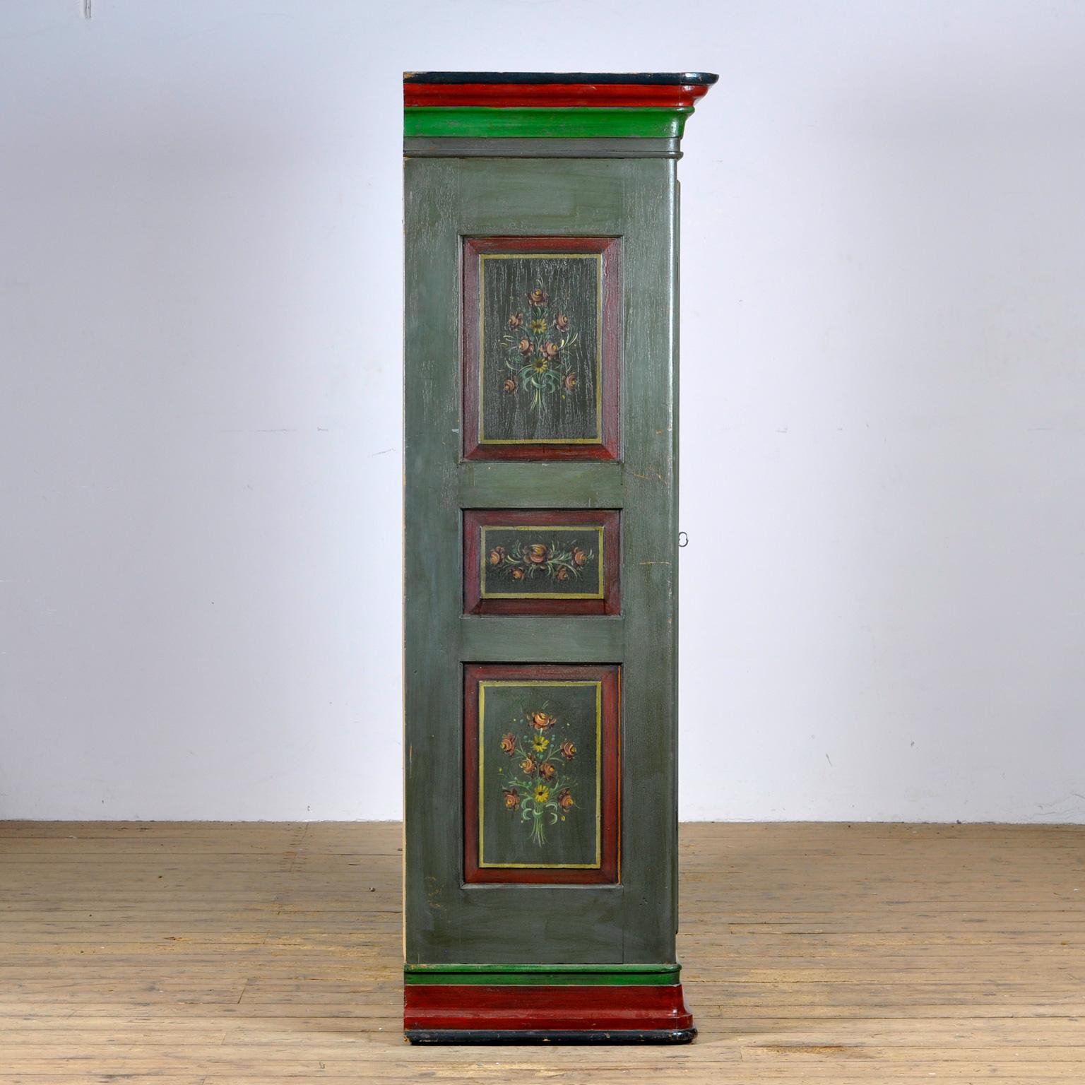 Antique German Hand Painted Cabinet, circa 1850 8