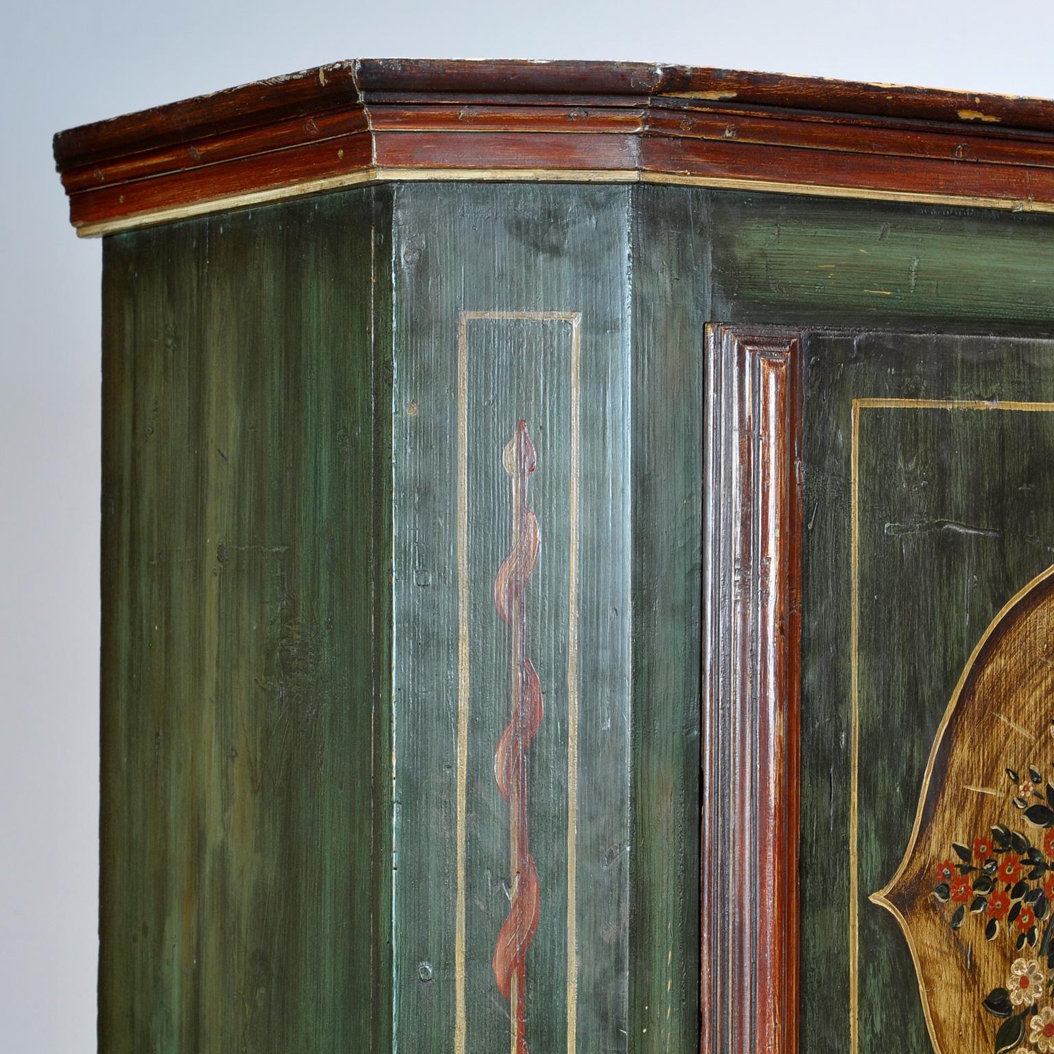 Antique German Hand Painted Cabinet, Circa 1850 2