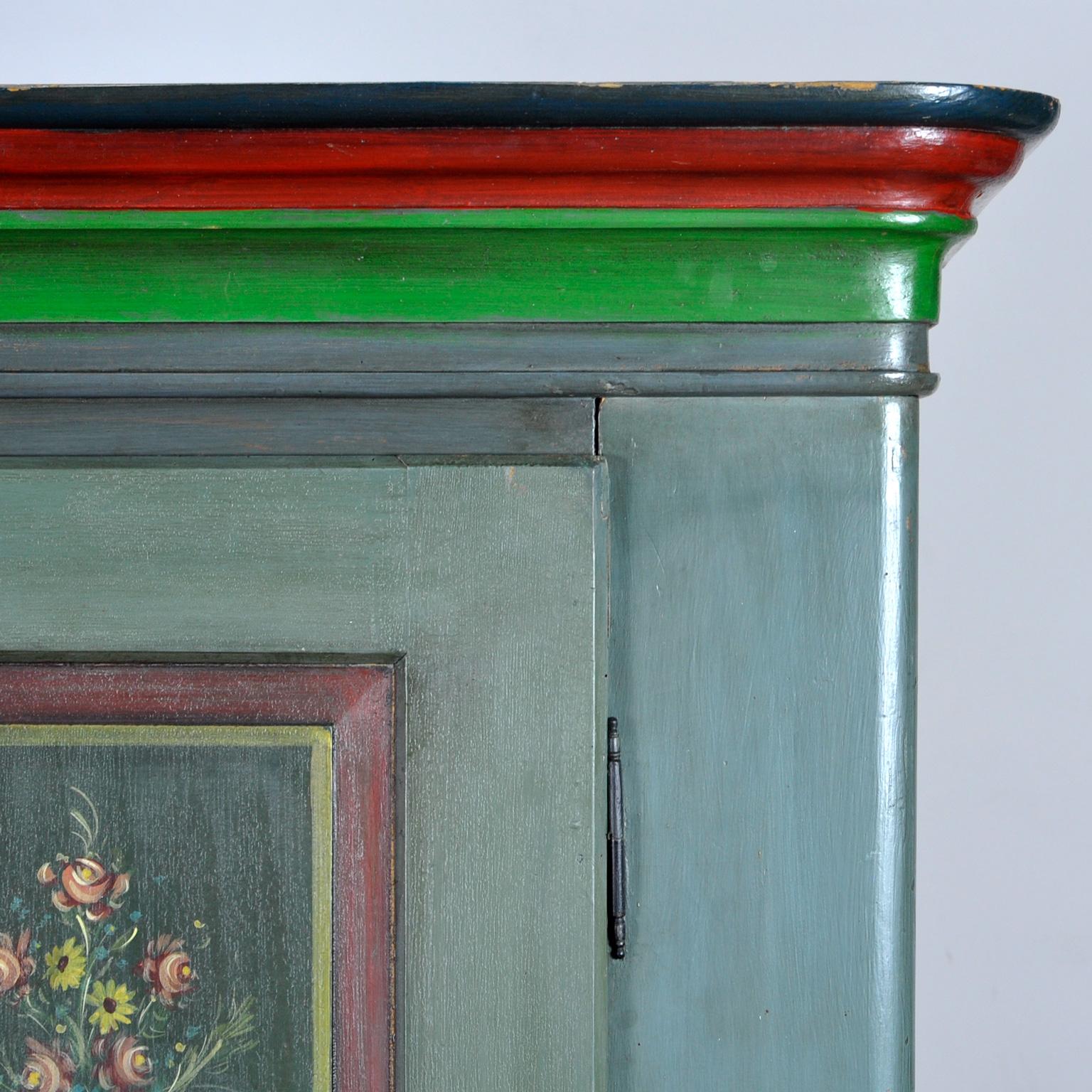 Antique German Hand Painted Cabinet, circa 1850 2