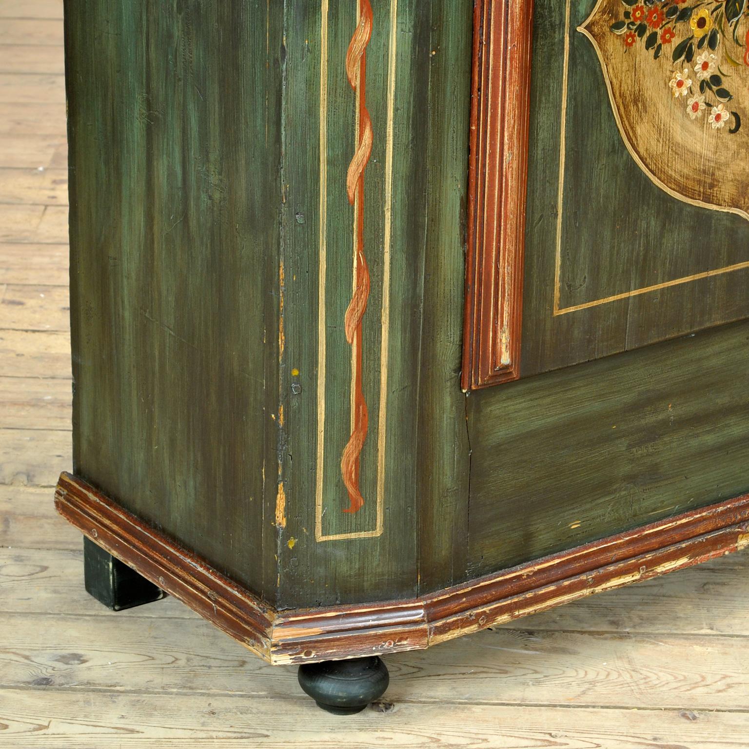 Antique German Hand Painted Cabinet, Circa 1850 3