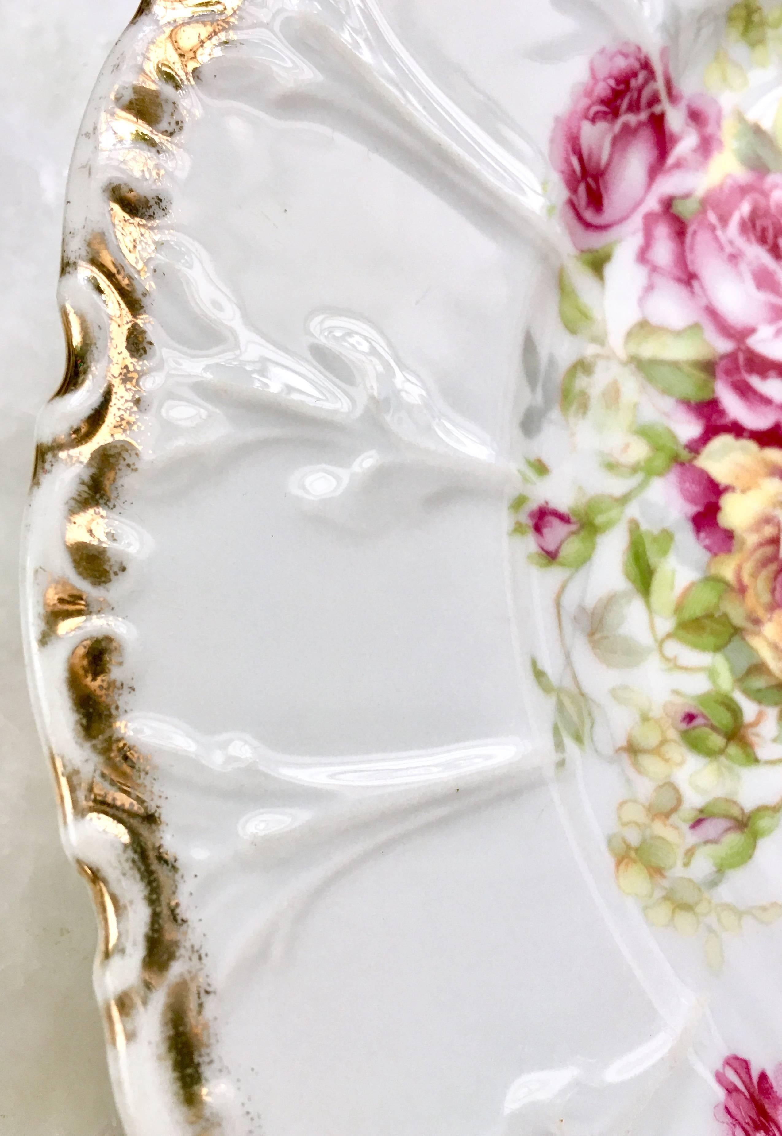 Victorien Porcelaine allemande ancienne peinte à la main & Assiettes plates 