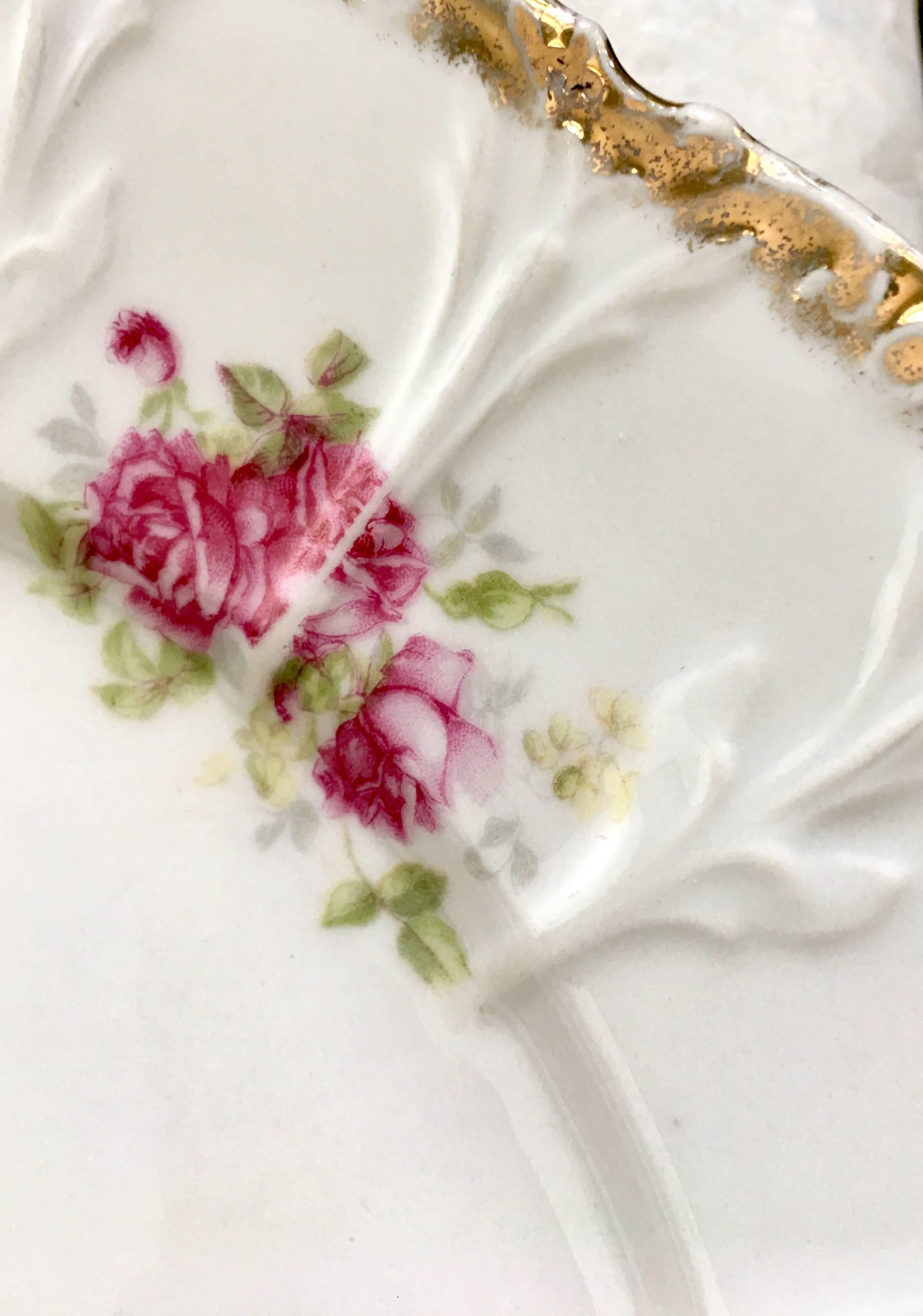 Porcelaine allemande ancienne peinte à la main & Assiettes plates 