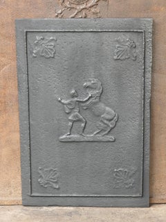 Antique German 'Horse' Fireback, 19th Century