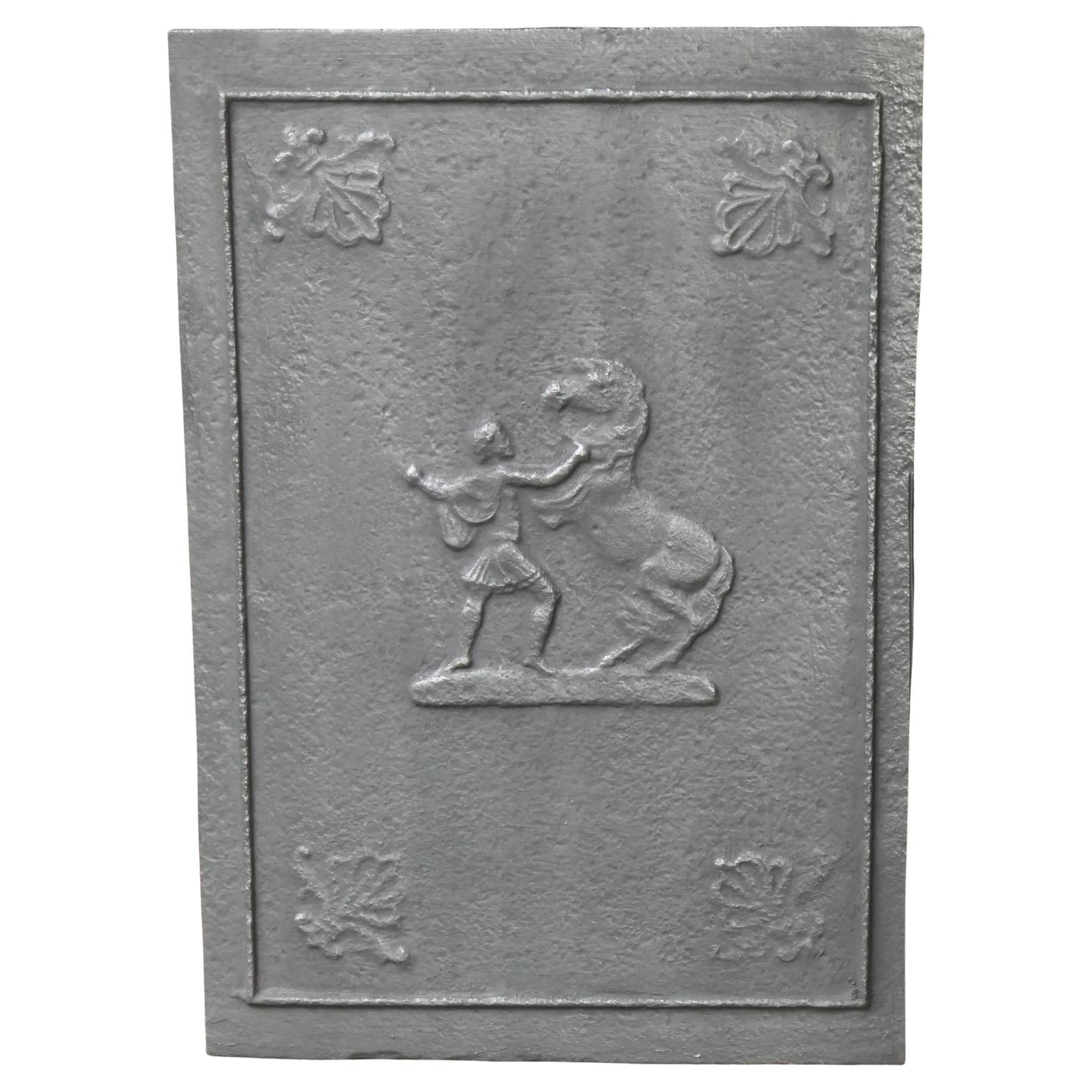 Antique German 'Horse' Fireback, 19th Century