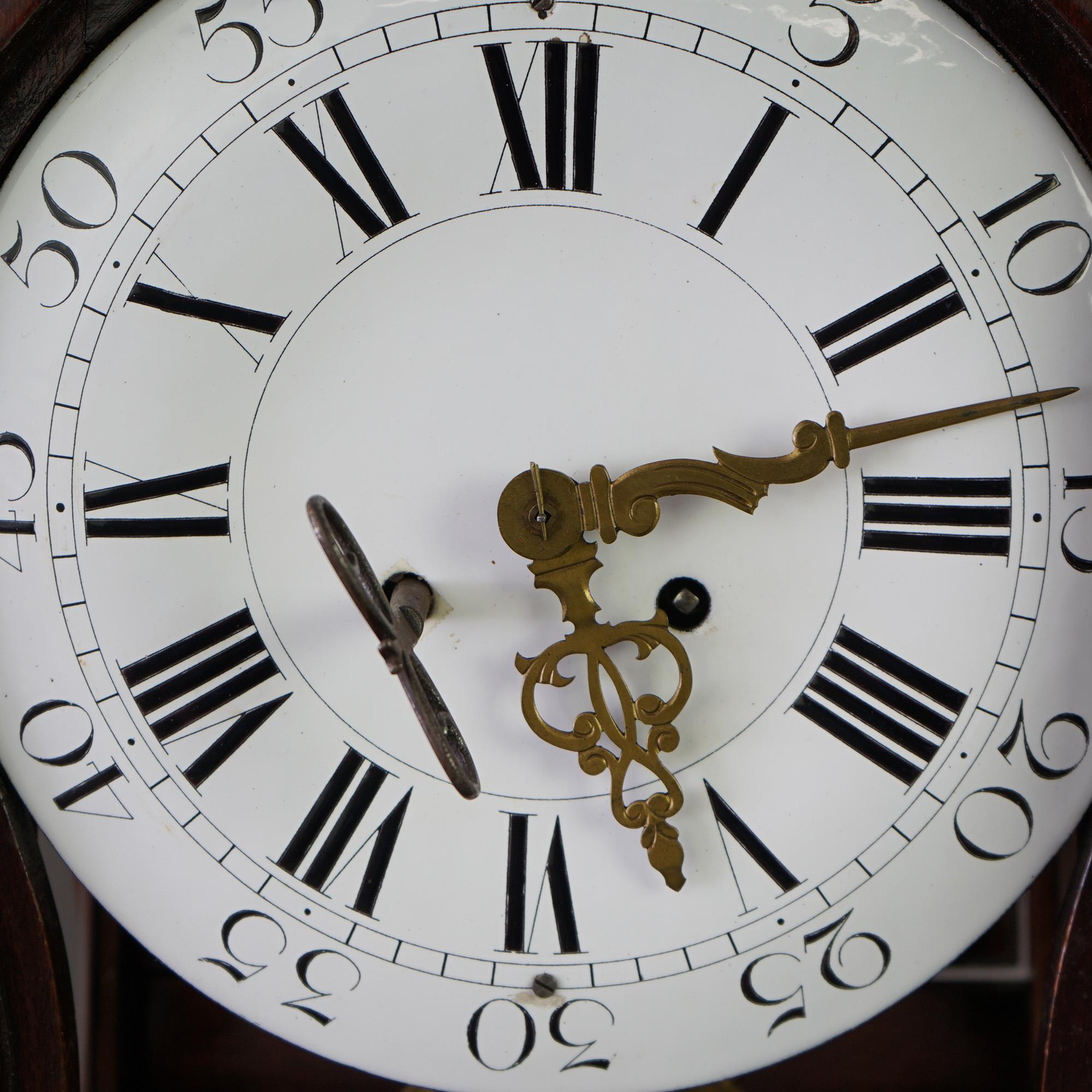 Antique German Hourglass Shaped Mahogany Mantle Clock c1880 1