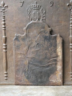 Antique German 'Jacobian Well' Fireback / Backsplash, 17th-18th Century