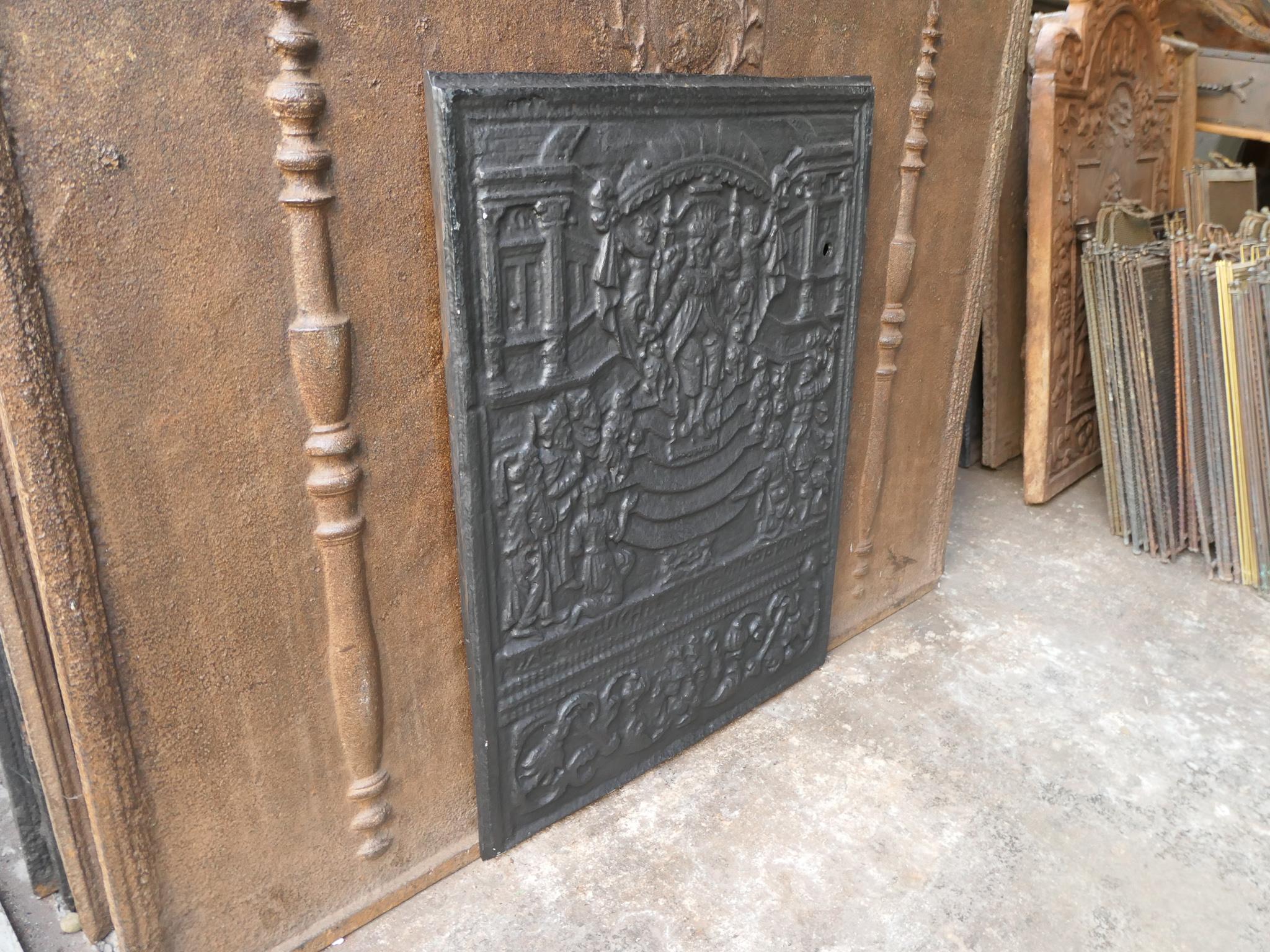 Antique German 'Judgement of Solomon' Fireback, 17th Century 3