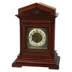 Antique German Junghans Mahogany Bracket Clock, Circa 1900