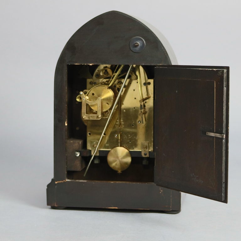 Antique German Junghans Mahogany Shelf or Mantel Clock, circa 1920 at