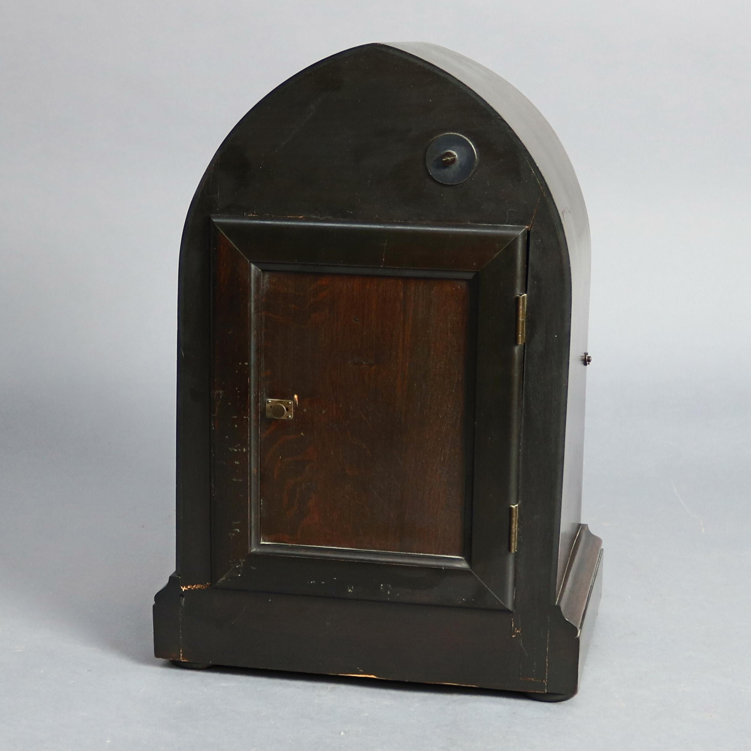 20th Century Antique German Junghans Mahogany Shelf or Mantel Clock, circa 1920