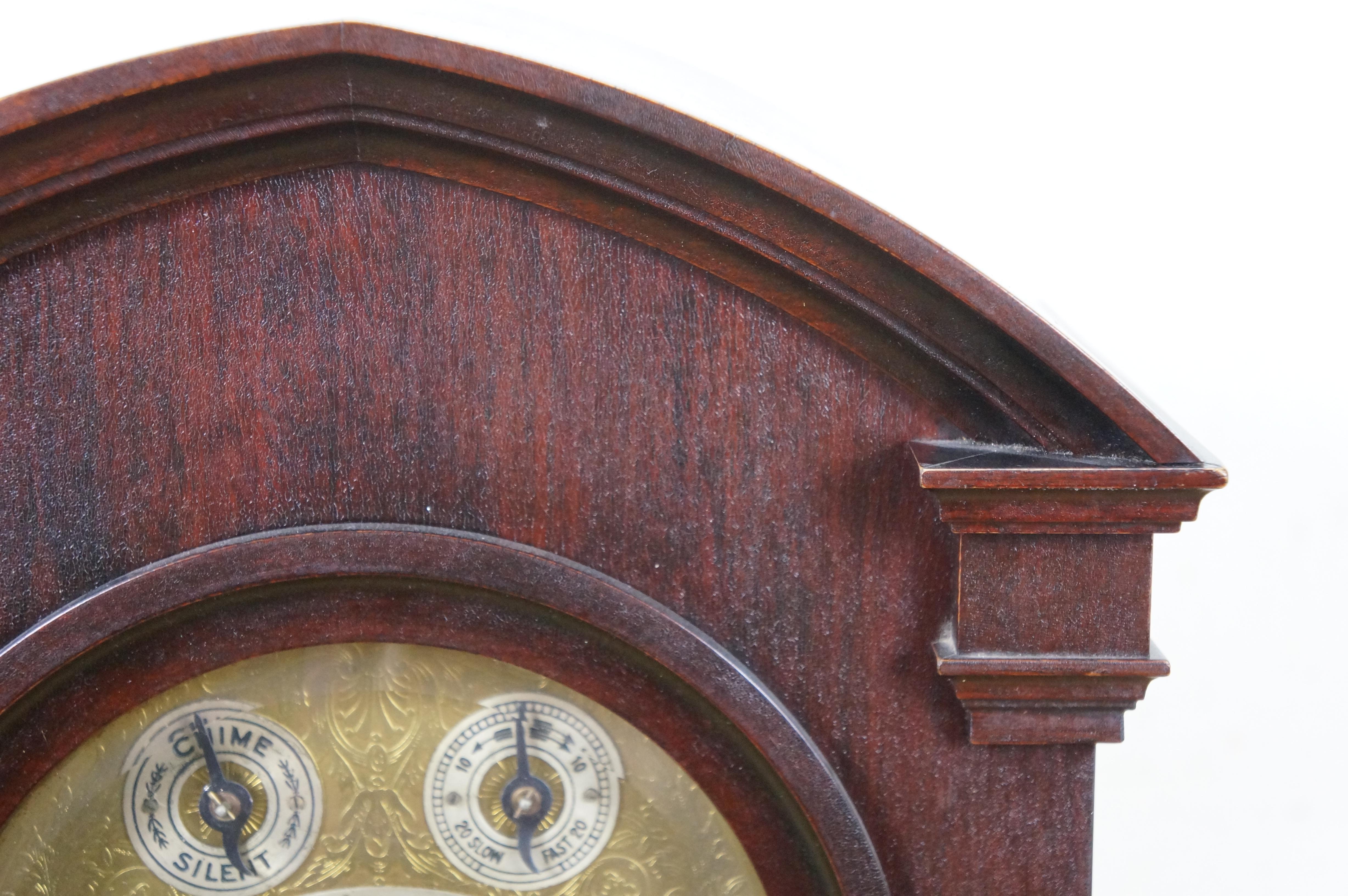 Antique German Junghans Mahogany Westminster Cathedral Mantel Bracket Clock 17