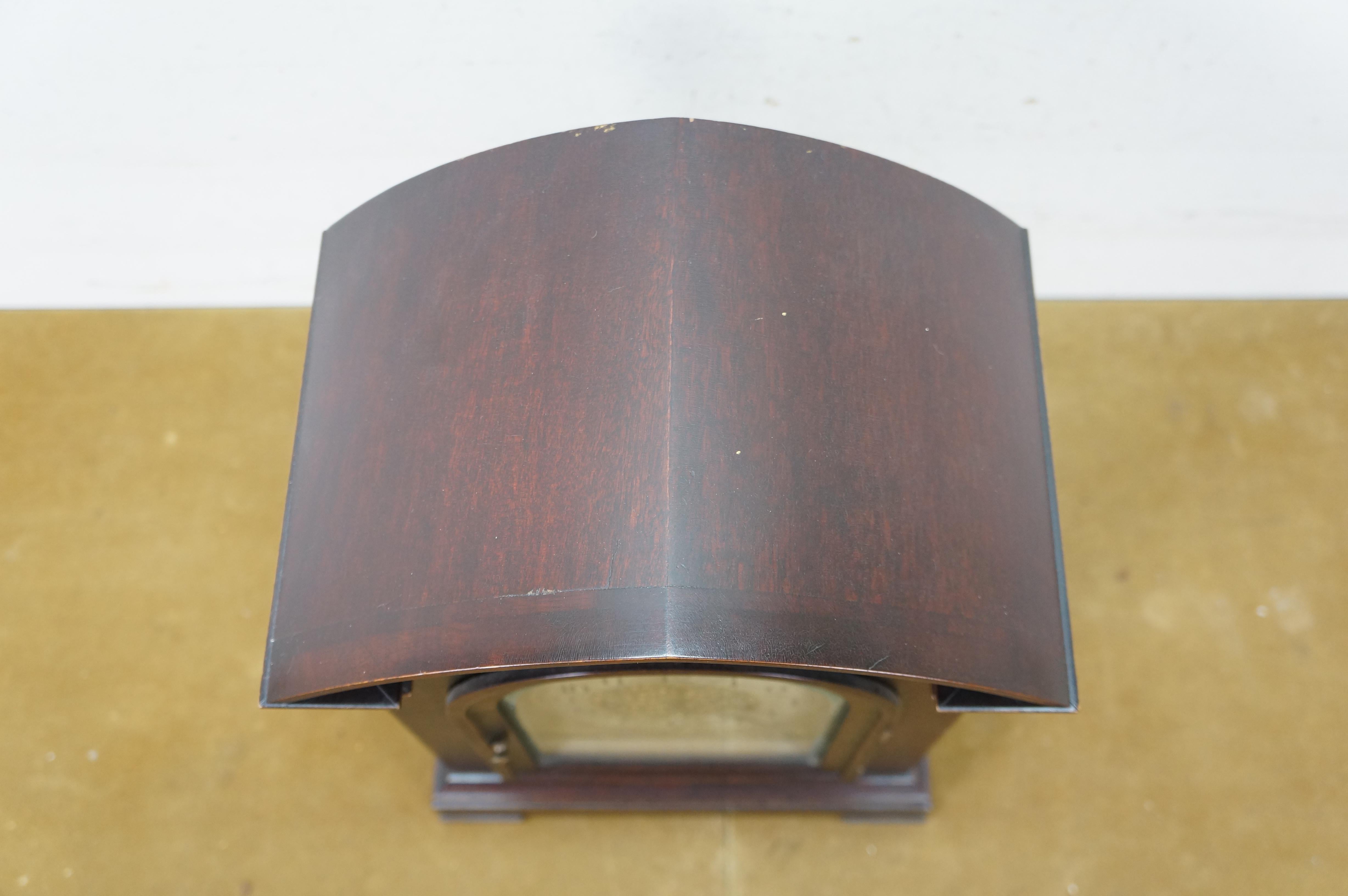 Antique German Junghans Mahogany Westminster Cathedral Mantel Bracket Clock 17