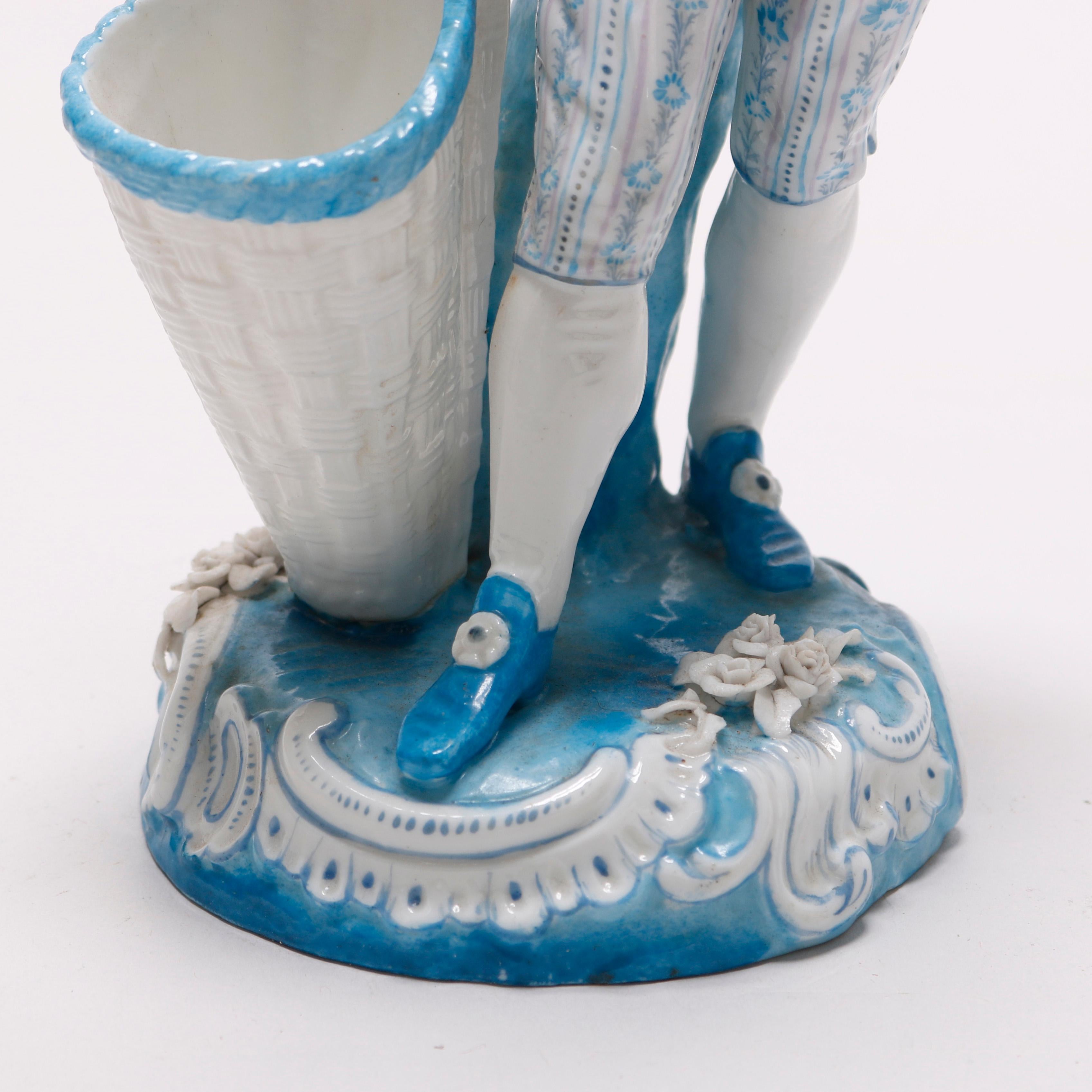 Antique German KPM Hand Painted & Gilt Porcelain Figural Spill Vase 19th Century For Sale 1