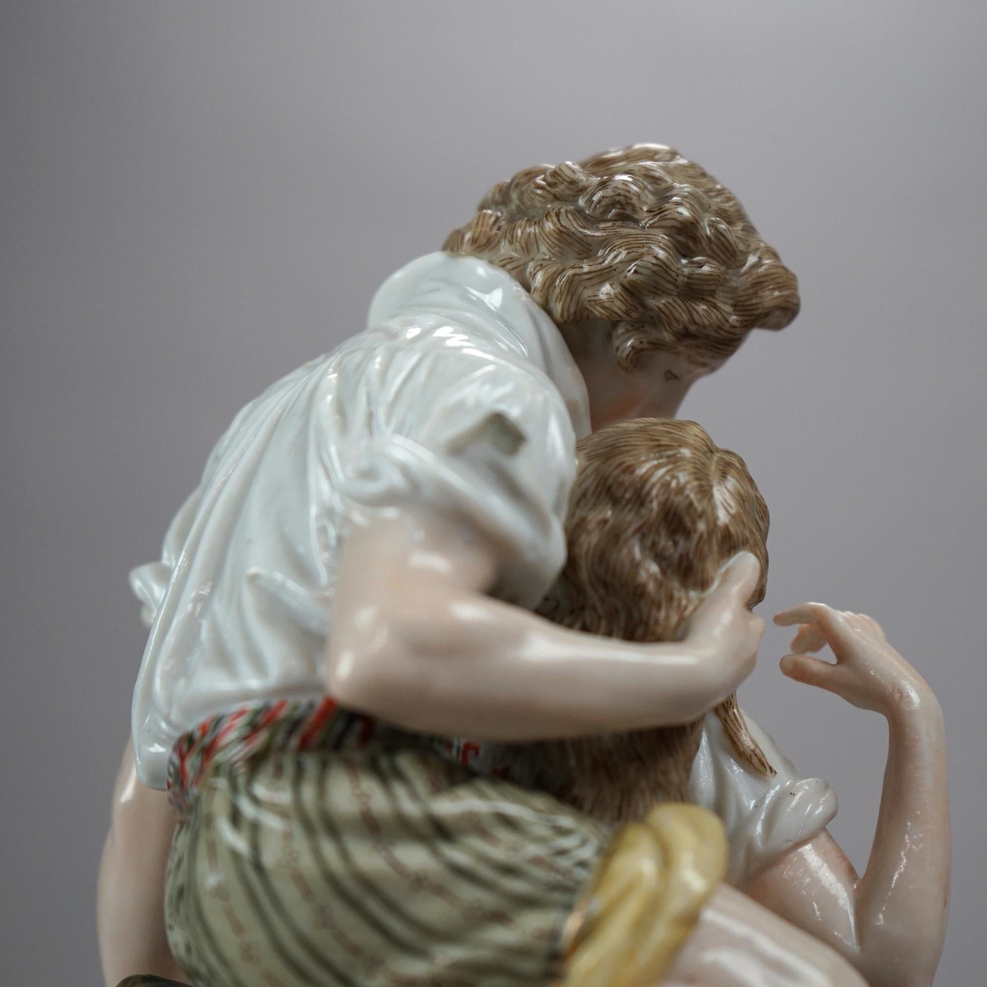 Antique German KPM Porcelain Figural Group, Courting Couple, Circa 1890 2