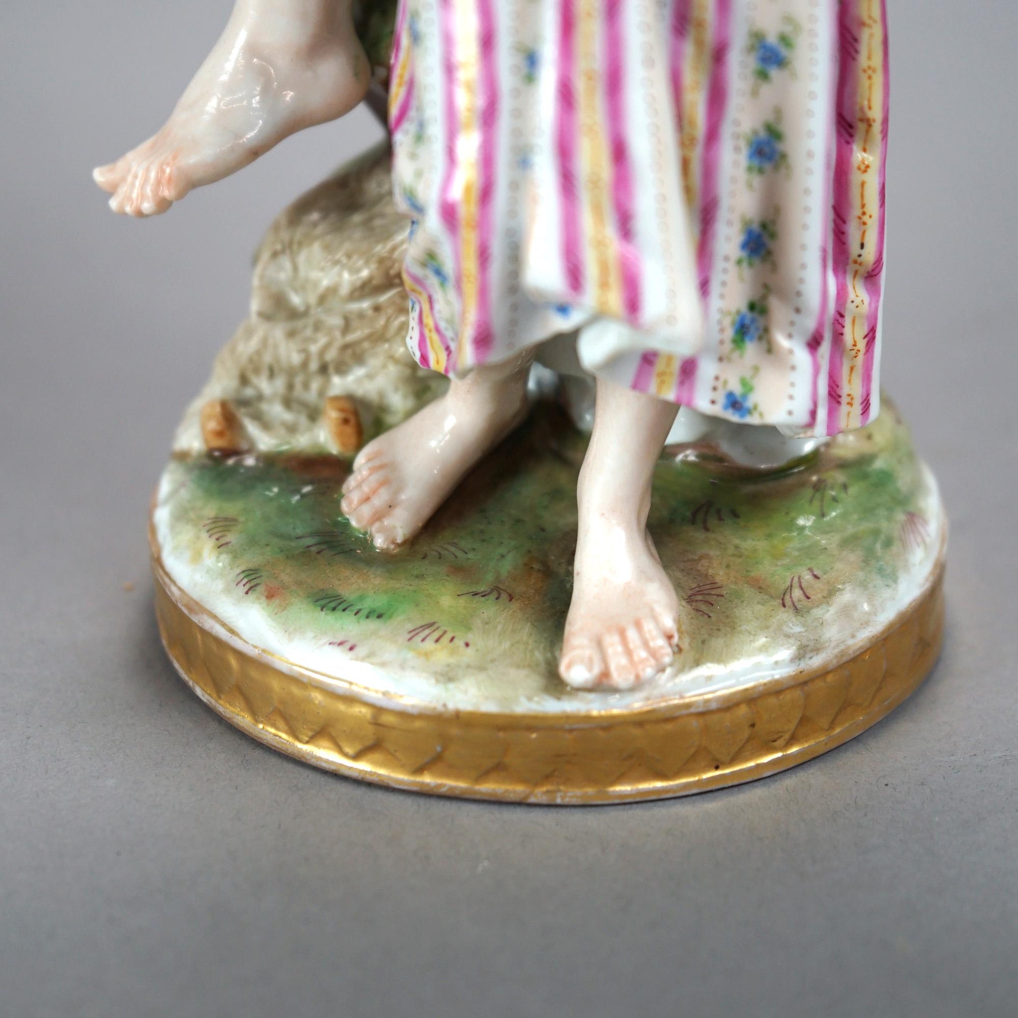 Antique German KPM Porcelain Figural Group, Courting Couple, Circa 1890 3