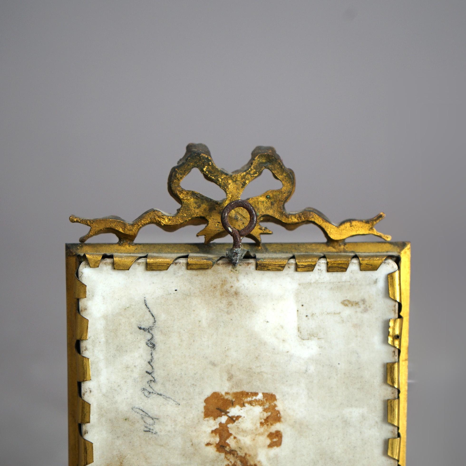 Porcellana Antico ritratto in porcellana dipinta a mano della German School C1890